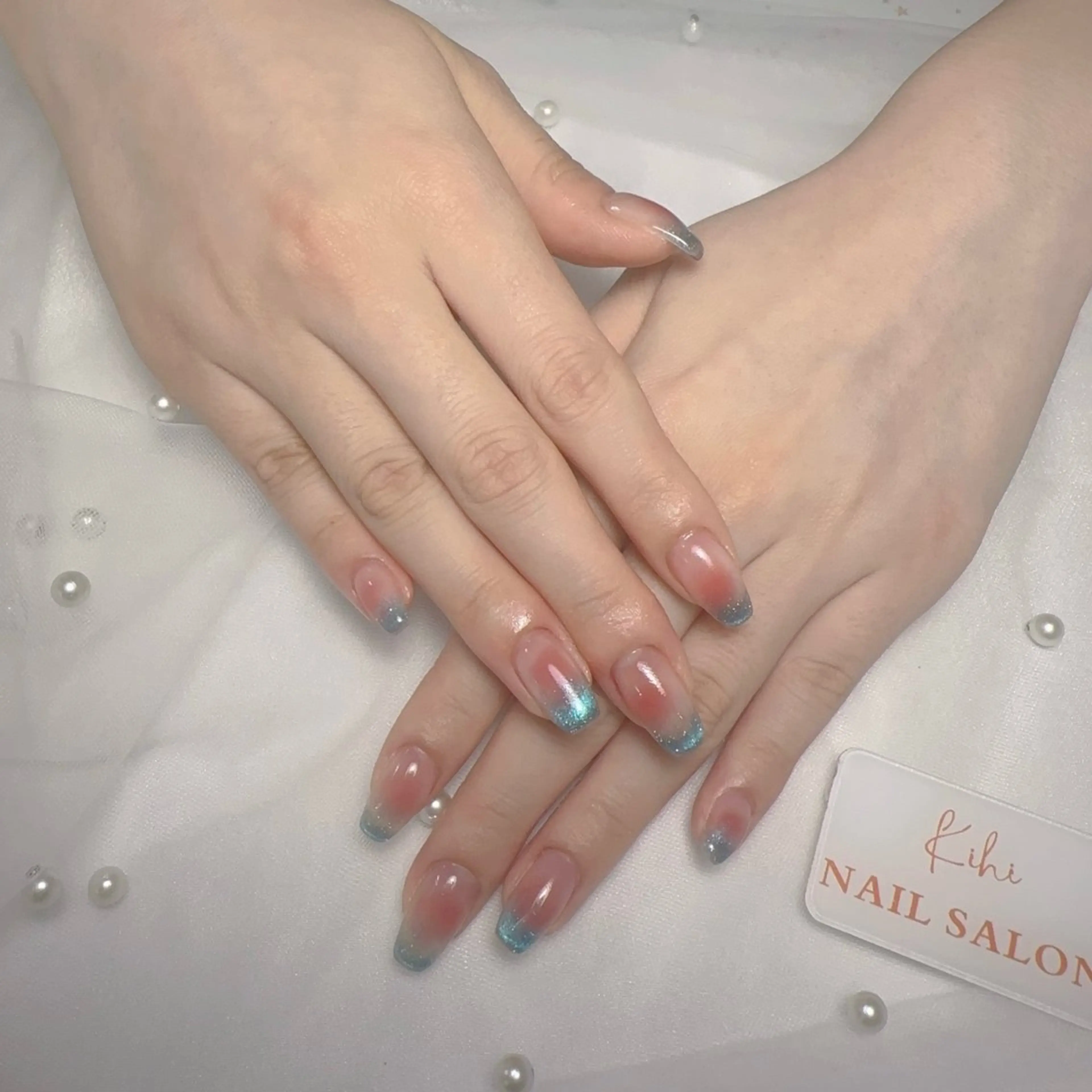 ネイル アートネイル フレンチネイル ジェルネイル グラデーション 韓国ネイル ハンドネイル ハンドケア さくら💮💮 【オフ無料】のネイルデザイン