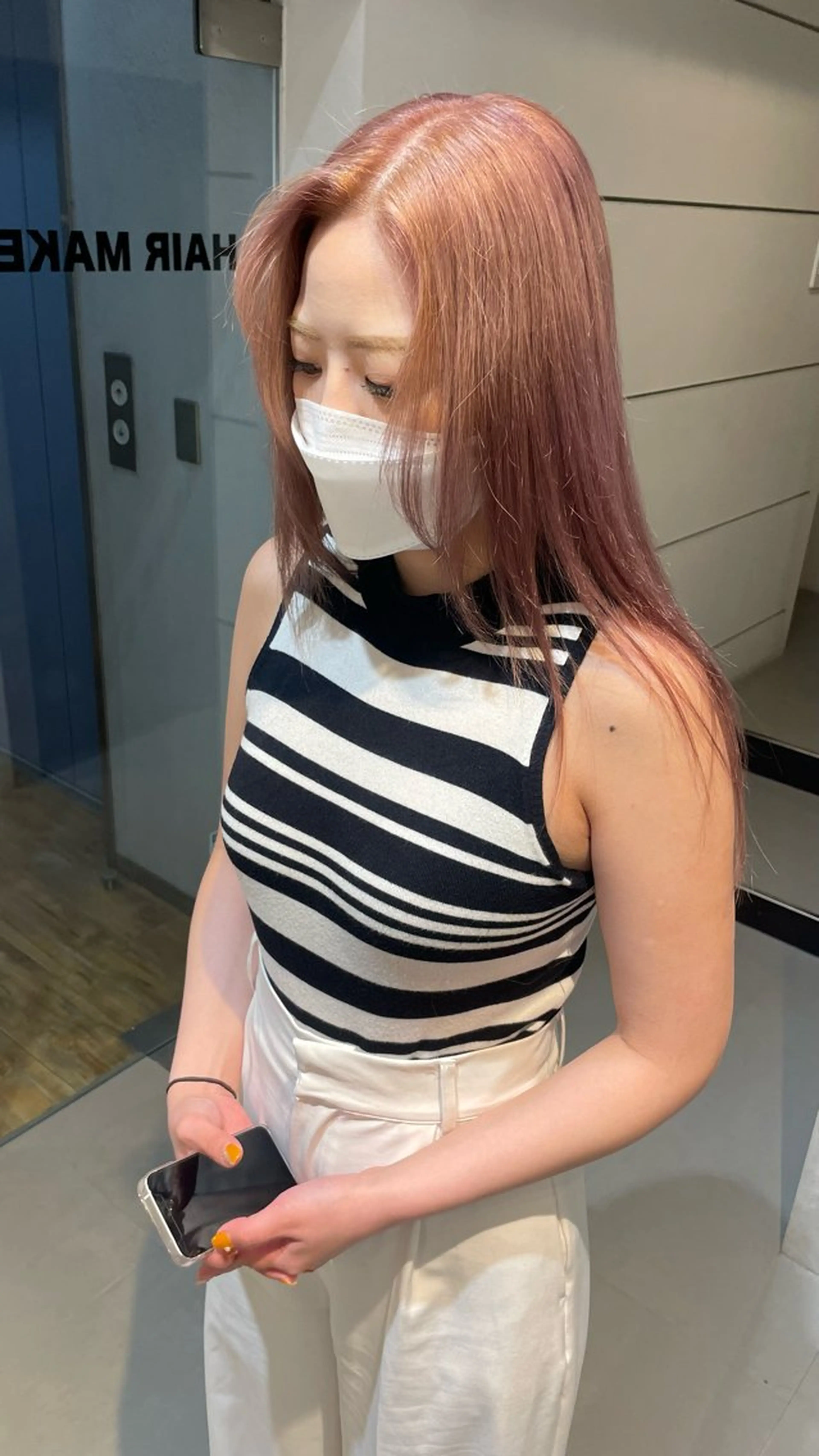 ロング ヘアカラー トリートメント chic 渡辺 桃羽のヘアスタイル