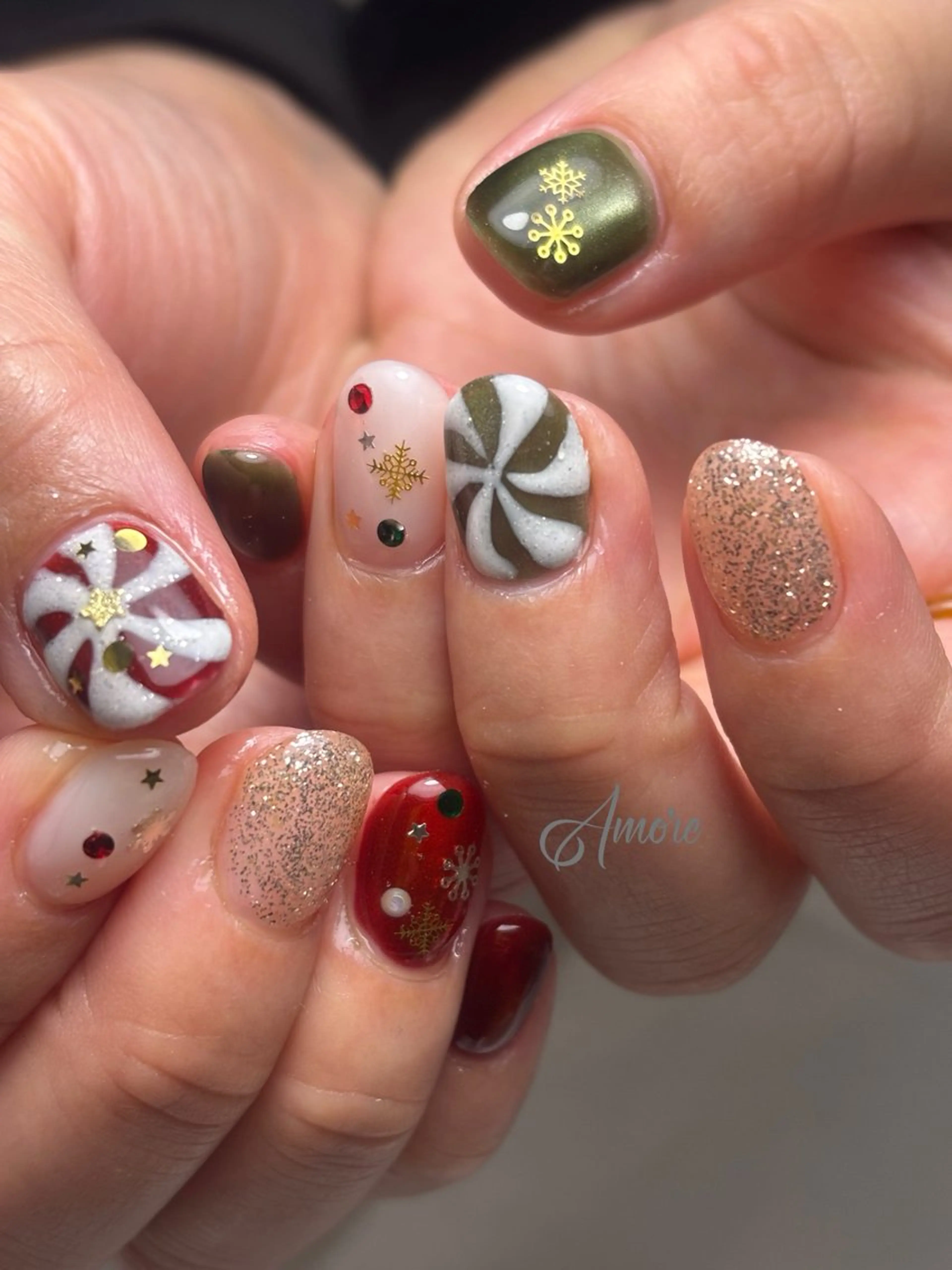 ネイル 桜ネイル ジェルネイル キラキラネイル 韓国ネイル マグネットネイル You kyehwaのネイルデザイン