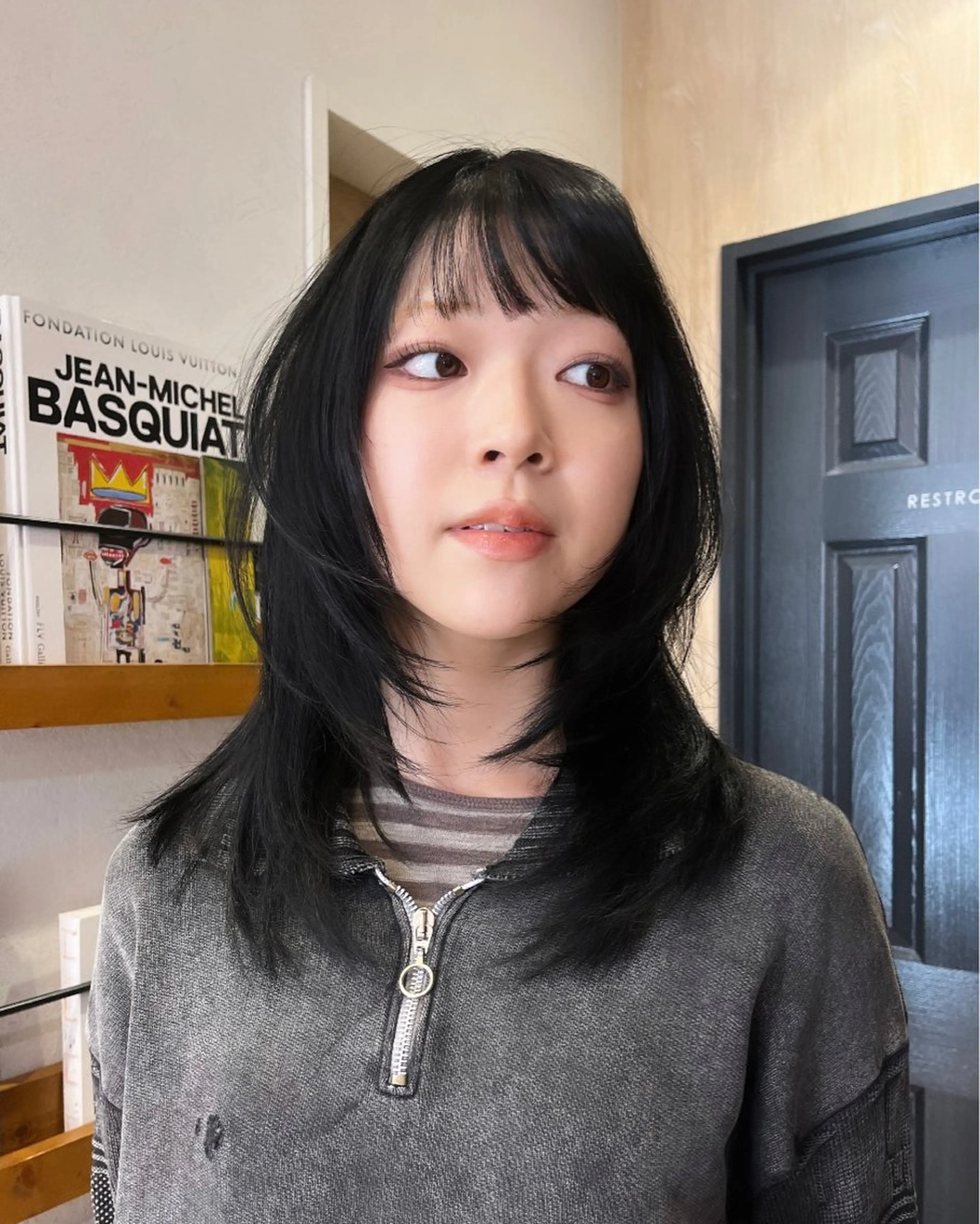 ミディアム カラー カット 産休中です 艶カラー♡オカのヘアスタイル