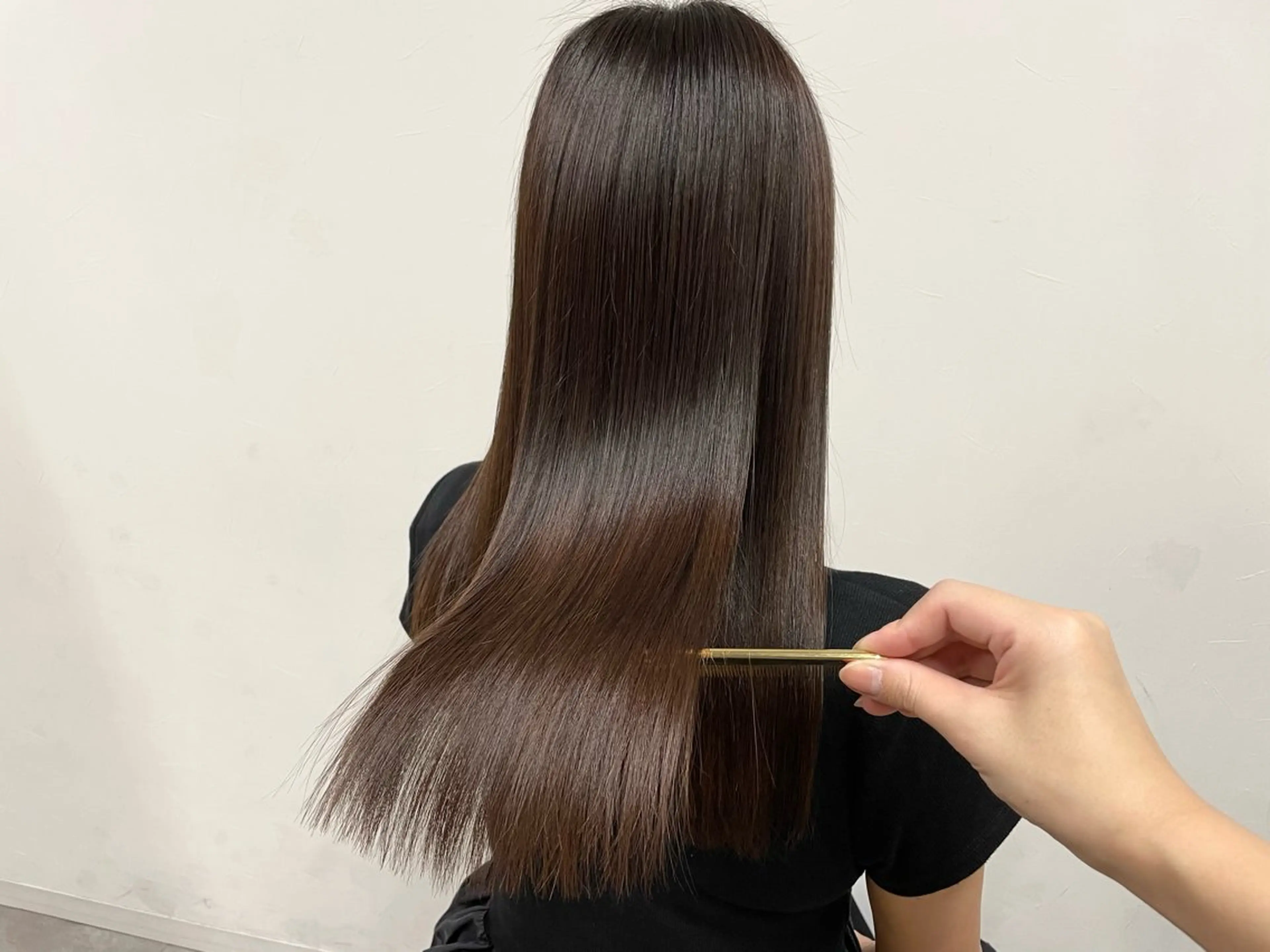 🤎これからの梅雨の季節対策にオススメ✨縮毛矯正（全体）の写真