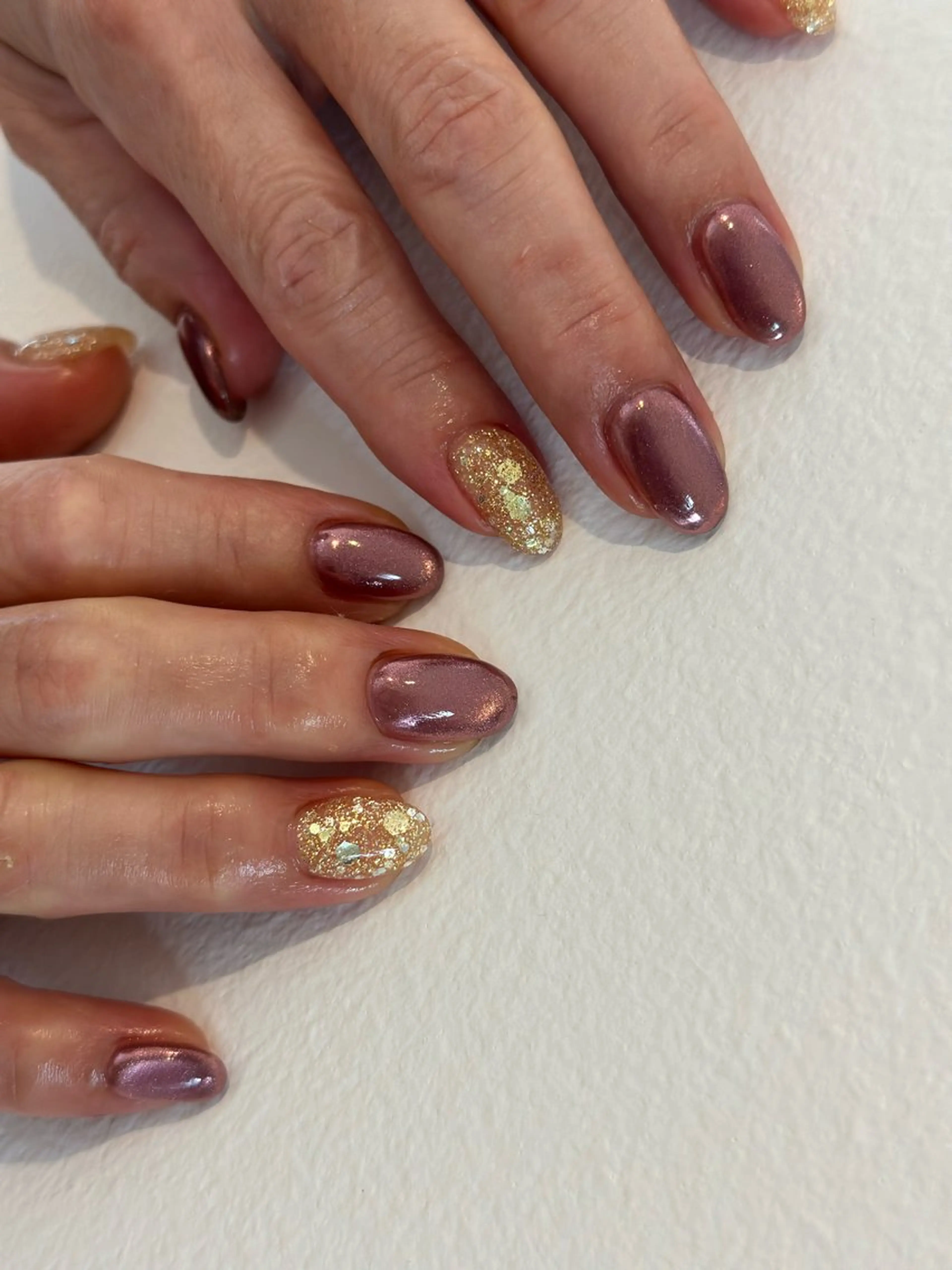 ネイル マグネットネイル ミラーネイル ハンドネイル Flow nail所属・山本 七海のネイルデザイン