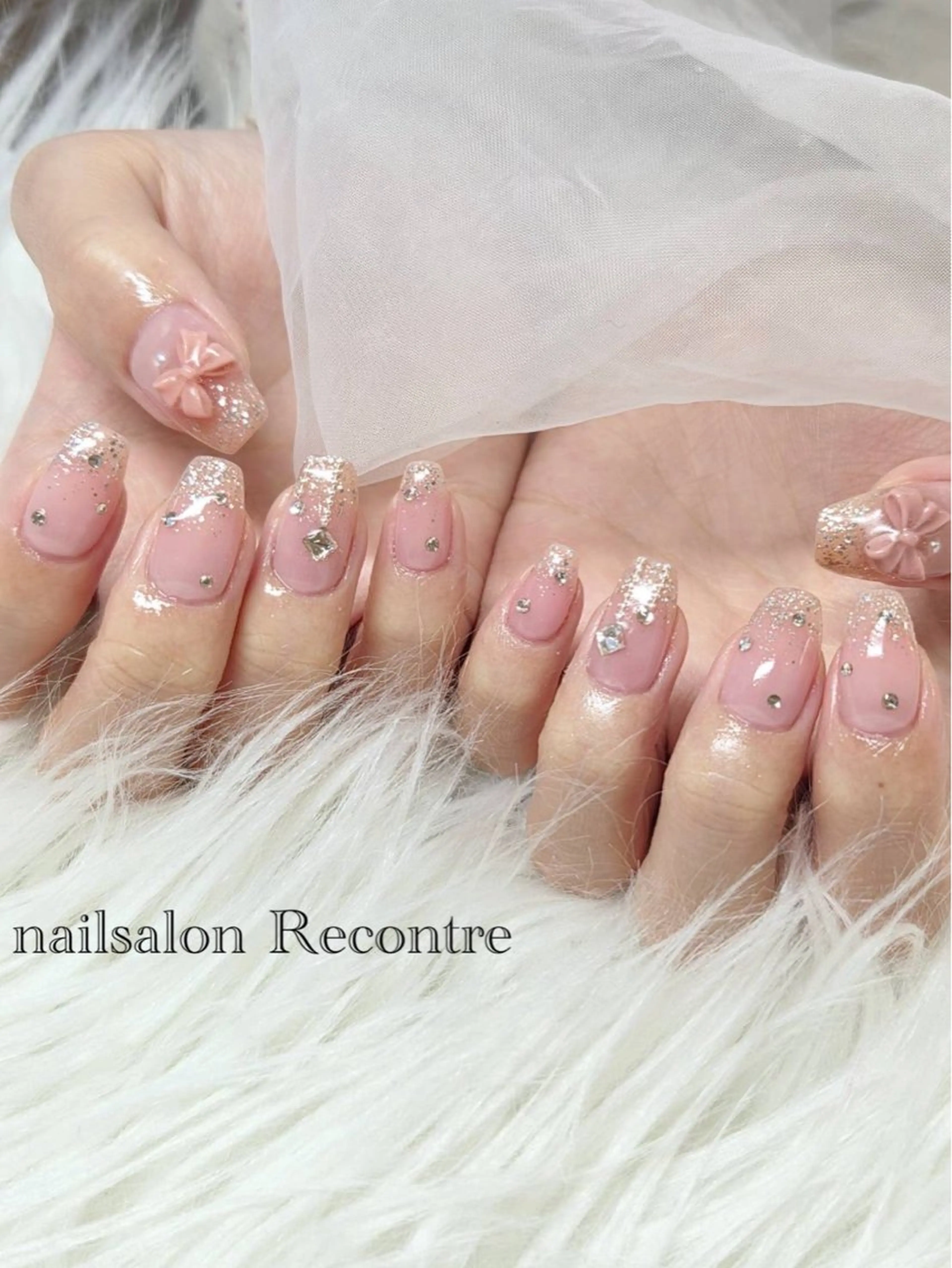ネイル 氷ネイル・うるうるネイル nailsalon Lithos所属・nailsalon Recontreのネイルデザイン