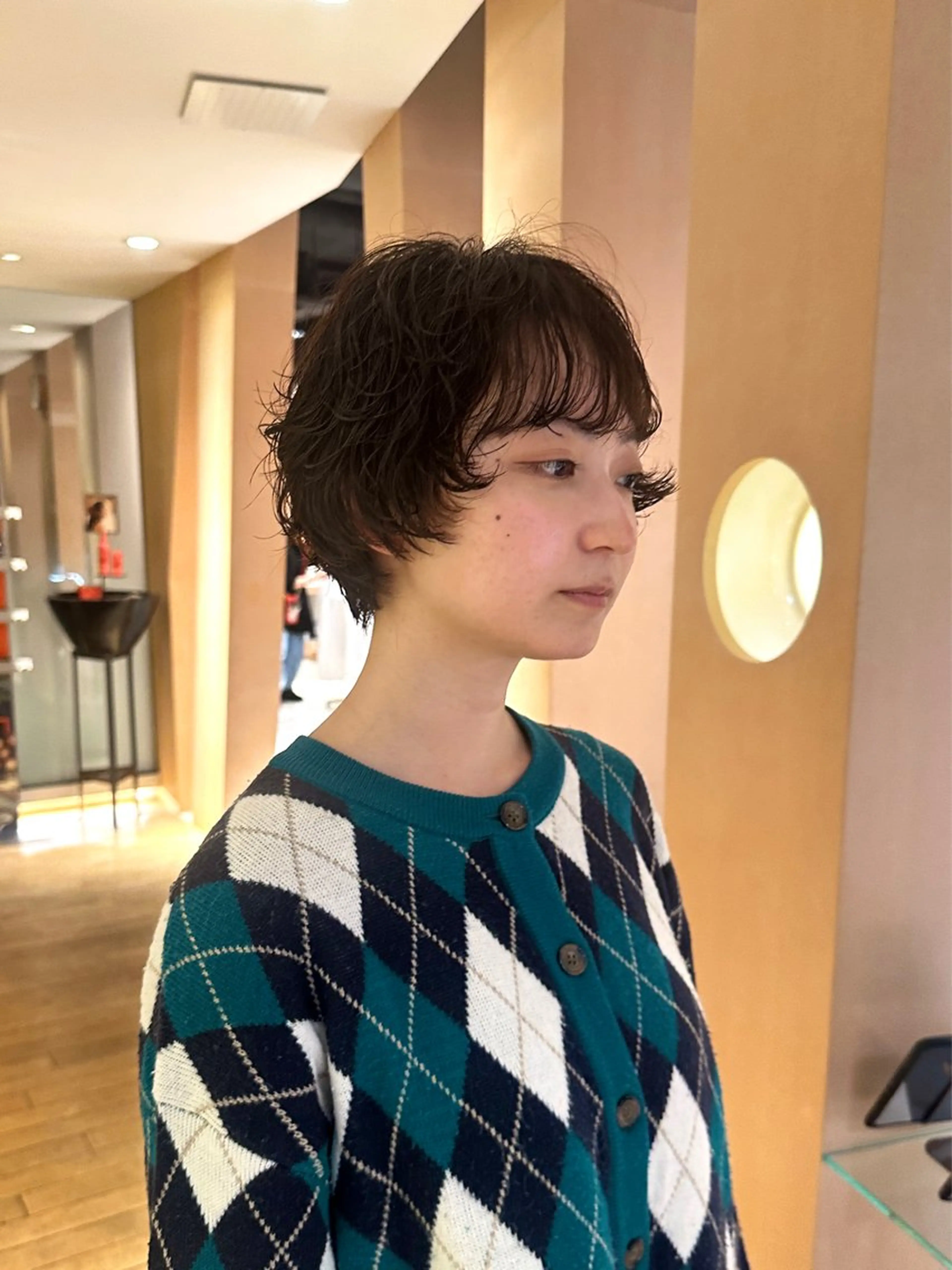 ショート 青木龍樹/パーマモデ ル/似合わせパーマのヘアスタイル