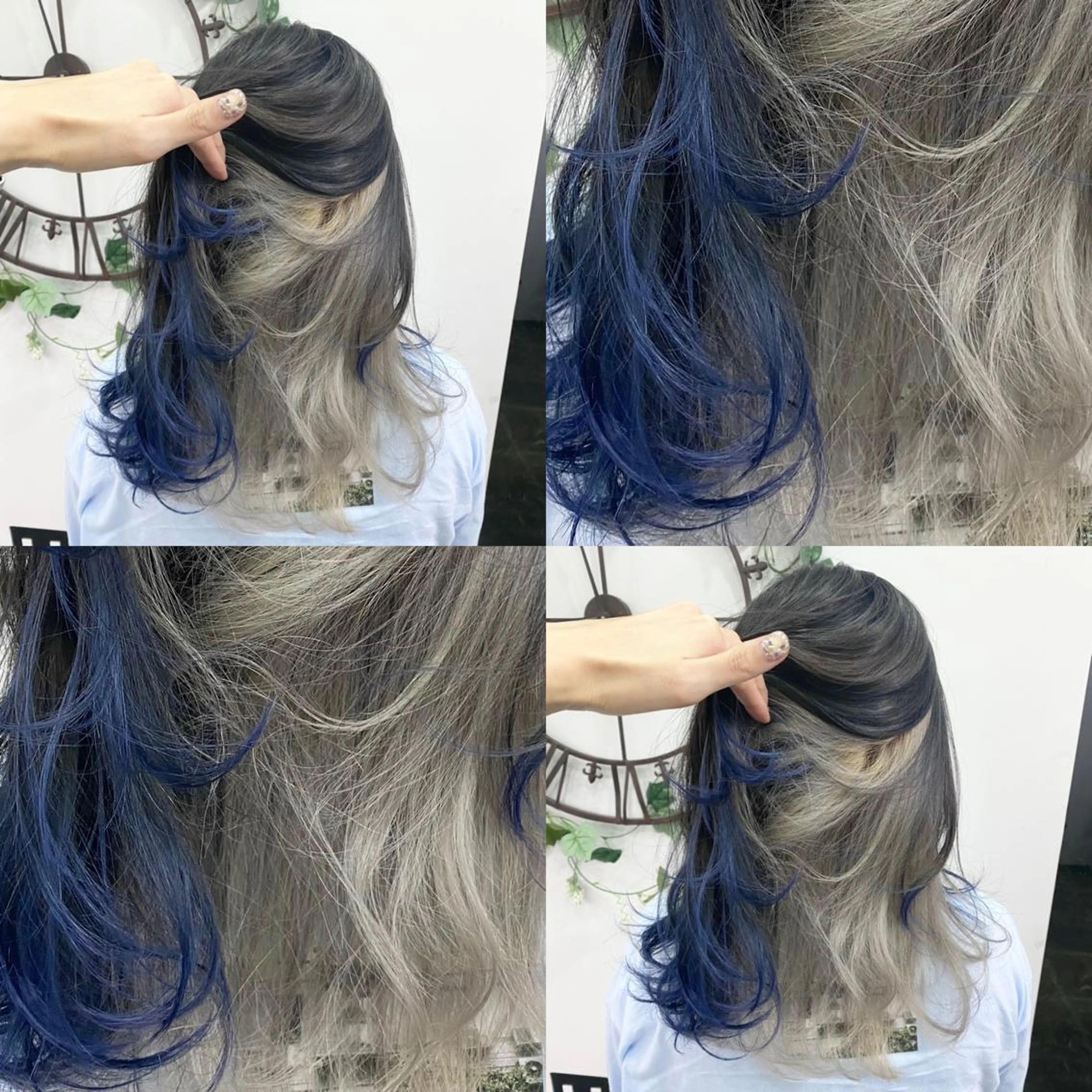 セミロング カラー ハイトーン💫 エクステ💫maiのヘアスタイル