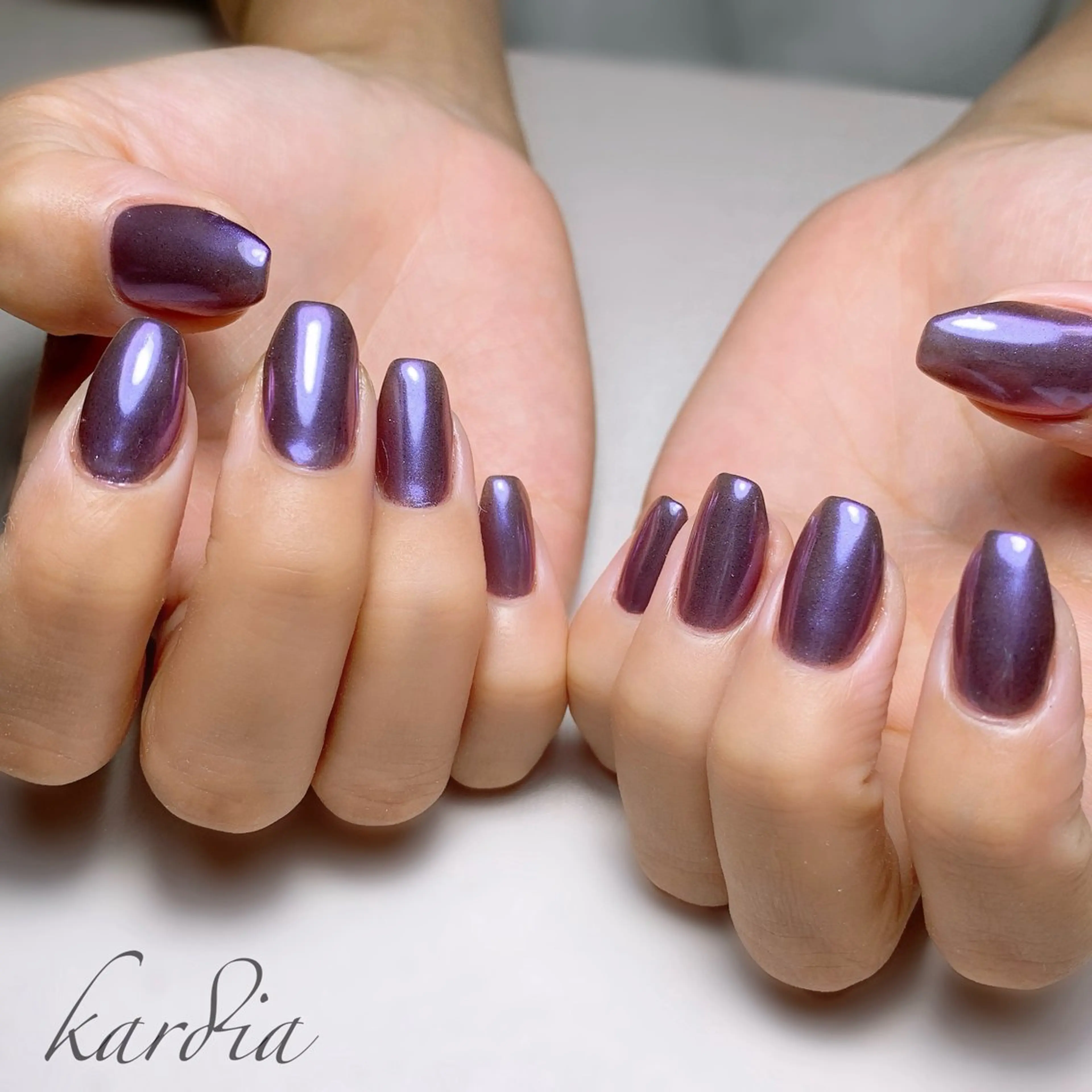 ネイル ハンドネイル καρδιά -ｶﾙﾃﾞｨｱ-のネイルデザイン