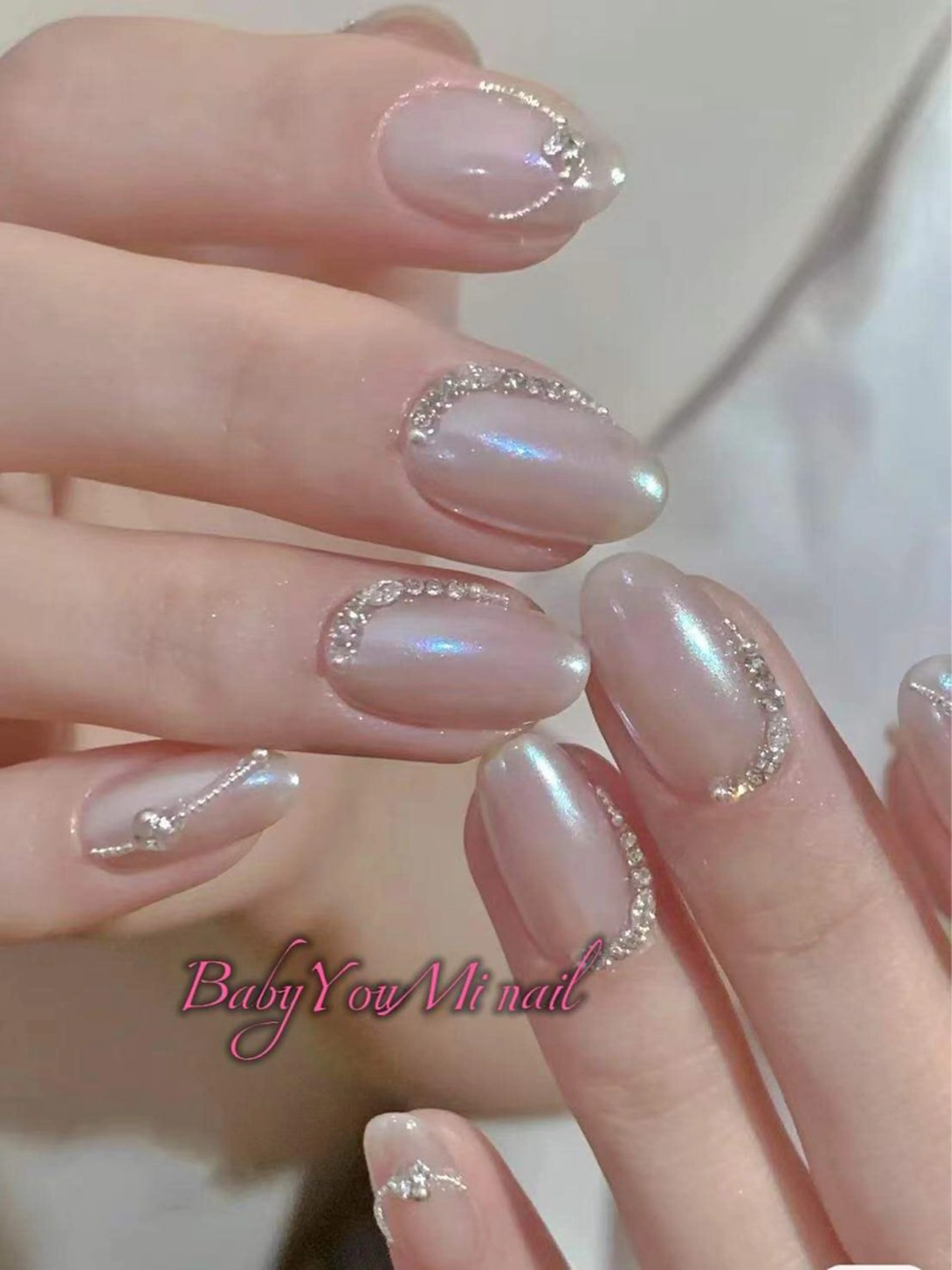 ネイル オーロラネイル フラワーネイル フットネイル フレンチネイル ジェルネイル ハンドネイル BabyYouMi nailのネイルデザイン