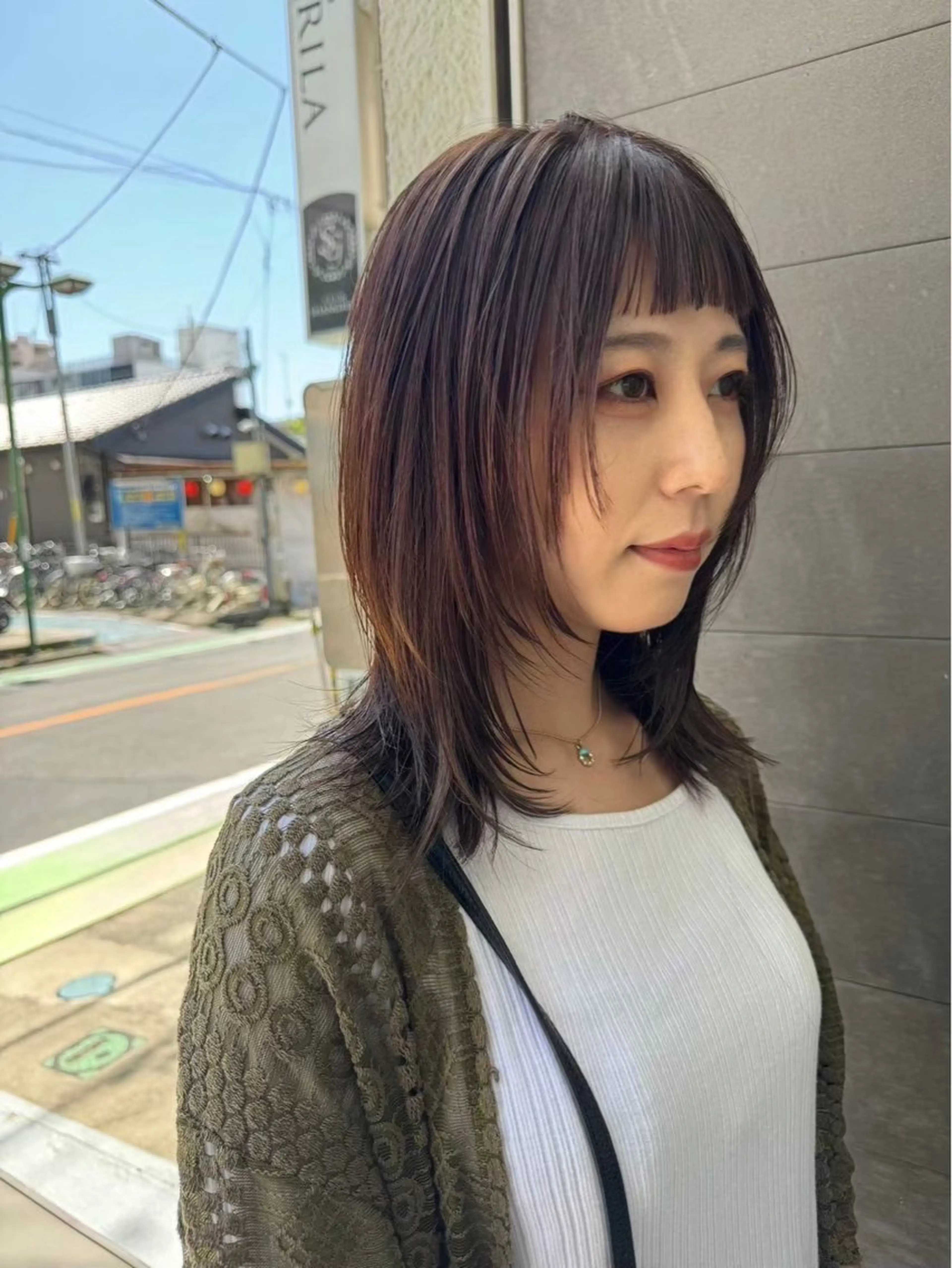 セミロング カラー ブラウンカラー 暖色カラー🩷 ハイトーン🦋/紗矢のヘアスタイル