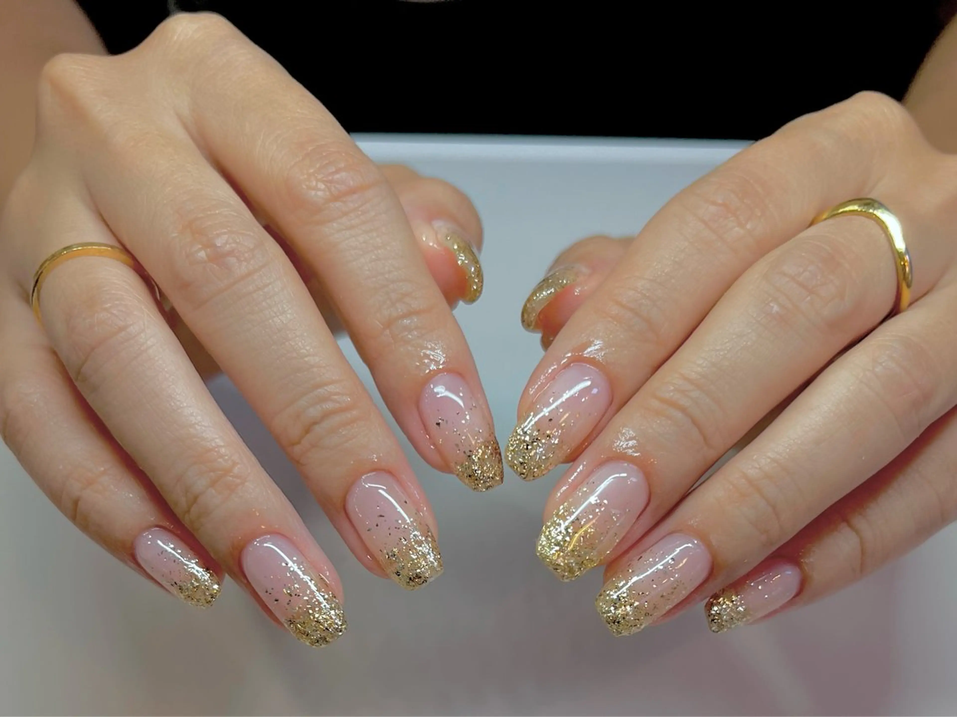 ネイル グラデーション キラキラネイル ラメ(グリッター) ラメグラデーション Queen nail所属・QUEENＮA IＬ JR寺田町1分のネイルデザイン