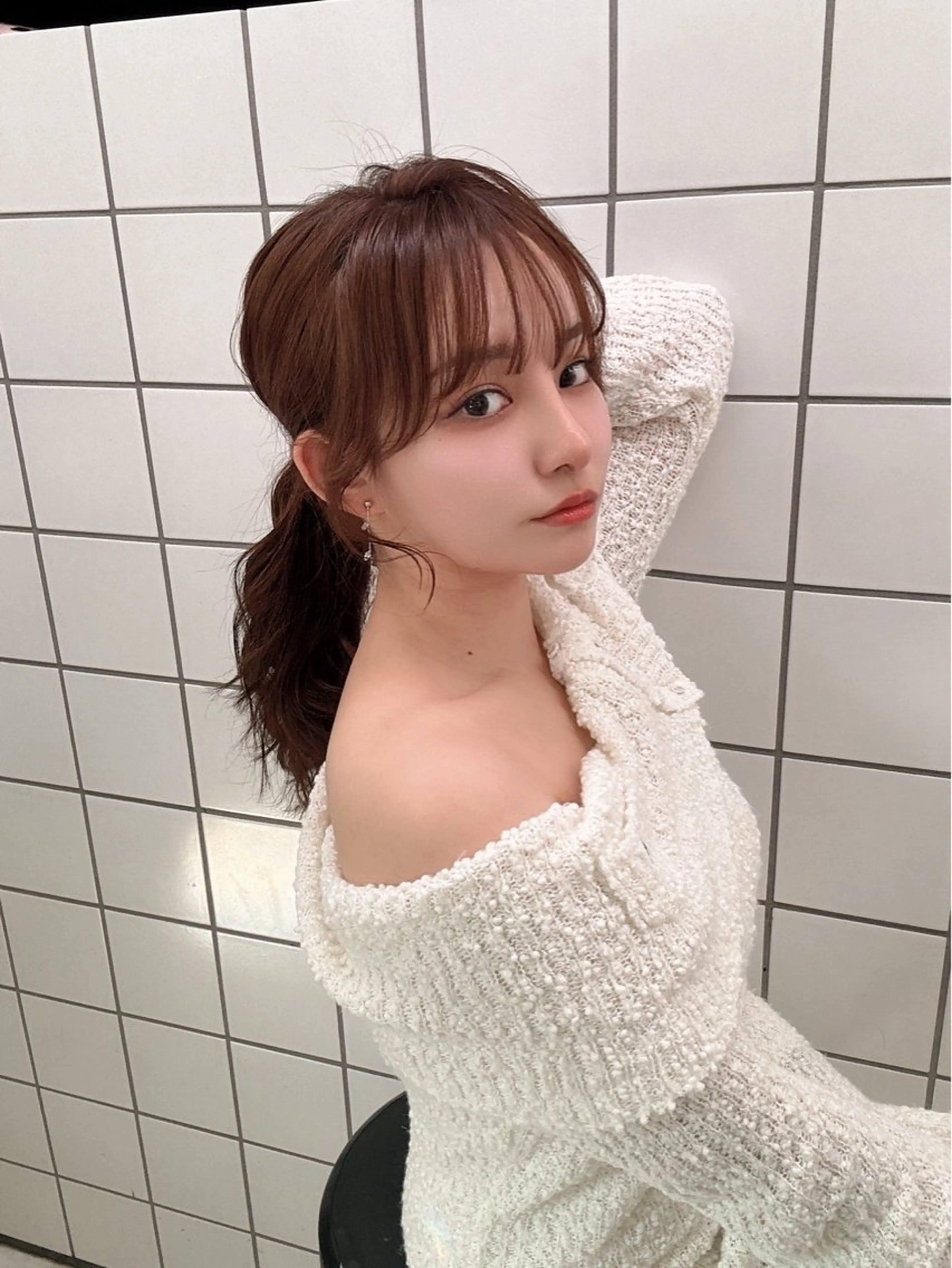 カット トリートメント 💙ハイトーン韓国風 色白ヘア💙manaのヘアスタイル