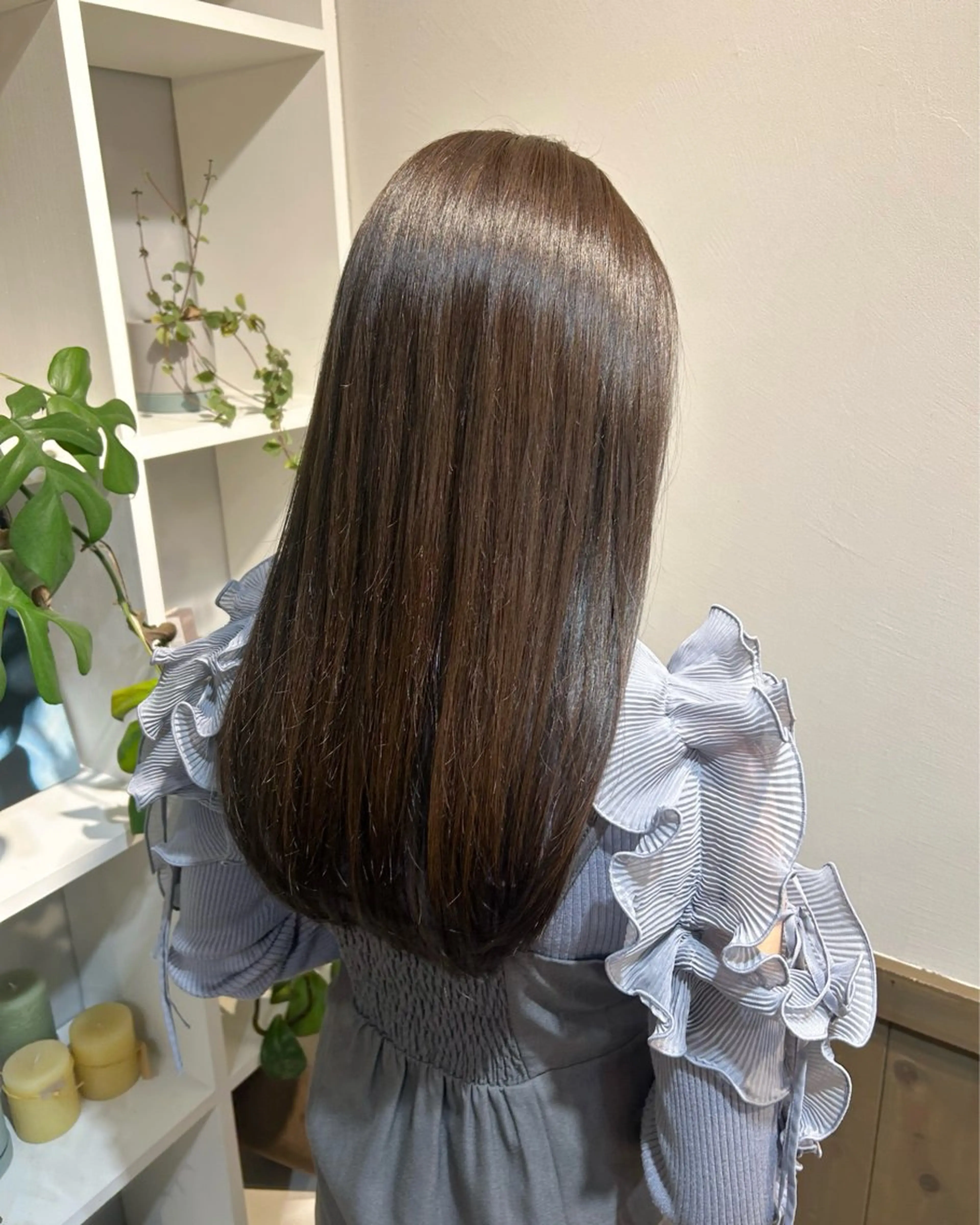 ミディアム ヘアカラー トリートメント アレンジ/新宿 透明感カラー/ヤノのヘアスタイル