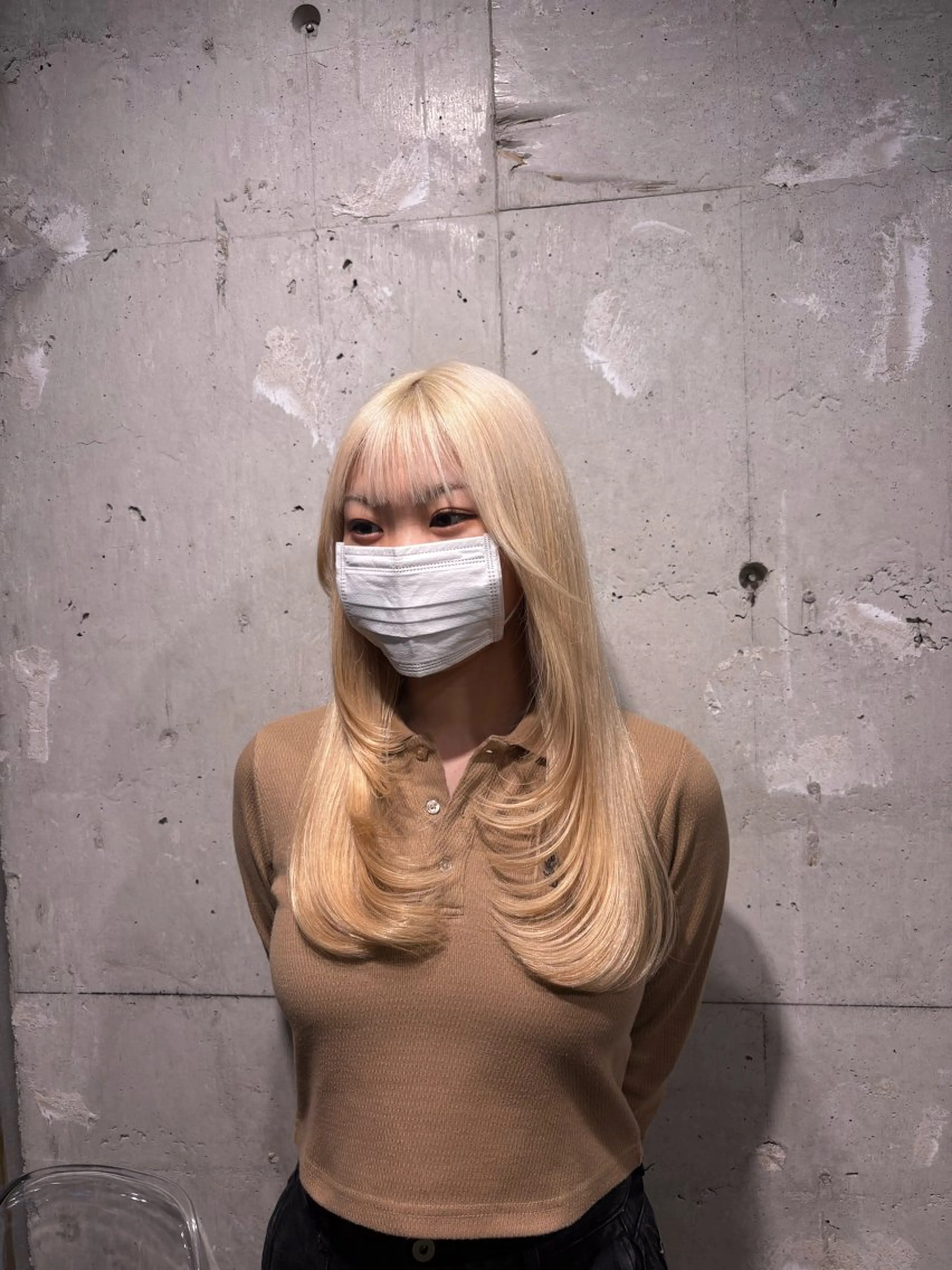 カラー カット ヘアカラー トリートメント 透明感ベージュ🤎 ナチュラルレイヤーのヘアスタイル