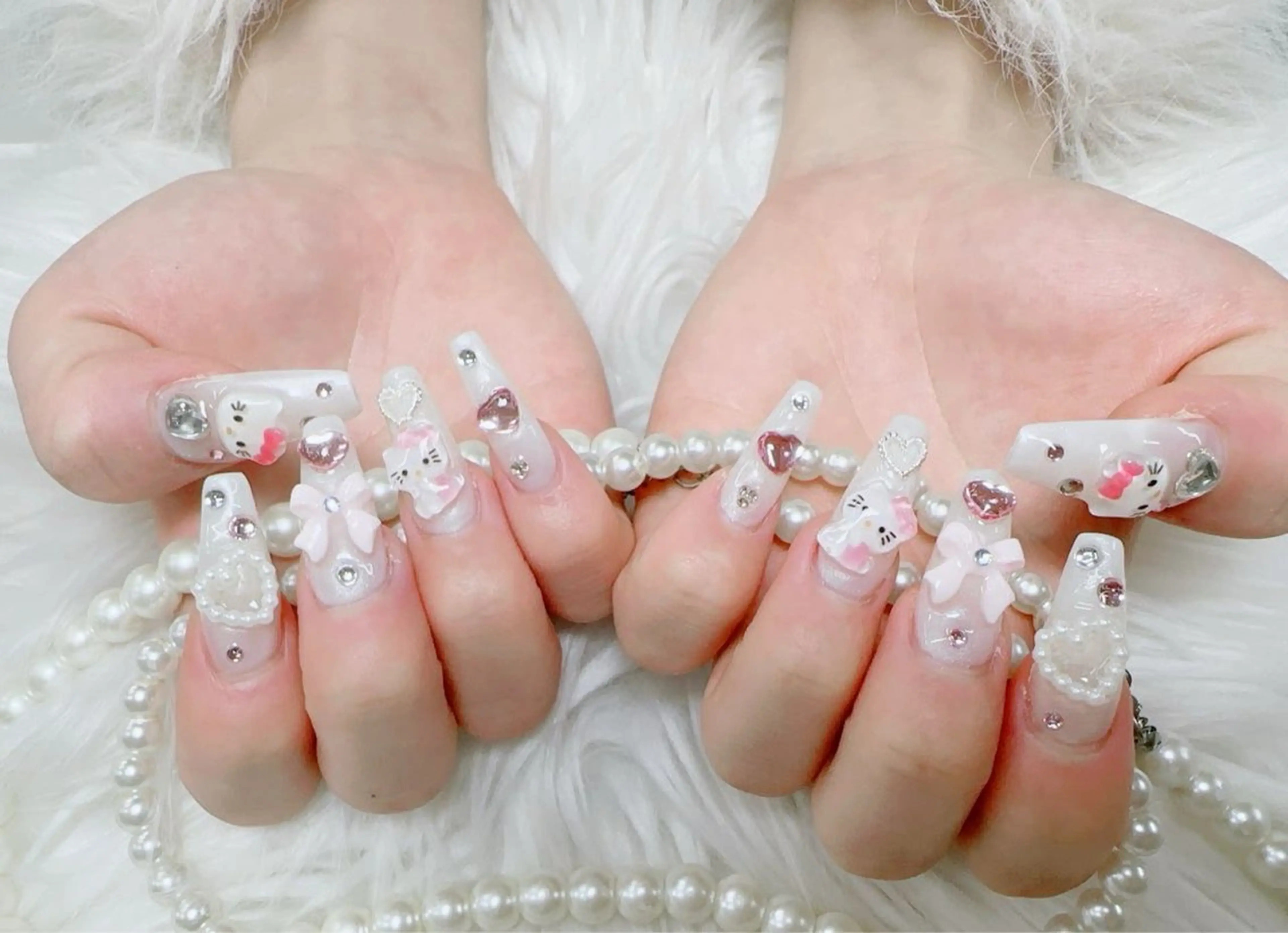 ネイル 長さ出し フレンチネイル ジェルネイル ガラスフレンチ 韓国ネイル ハンドネイル ハンドケア For U nail スカルプ専門店のネイルデザイン