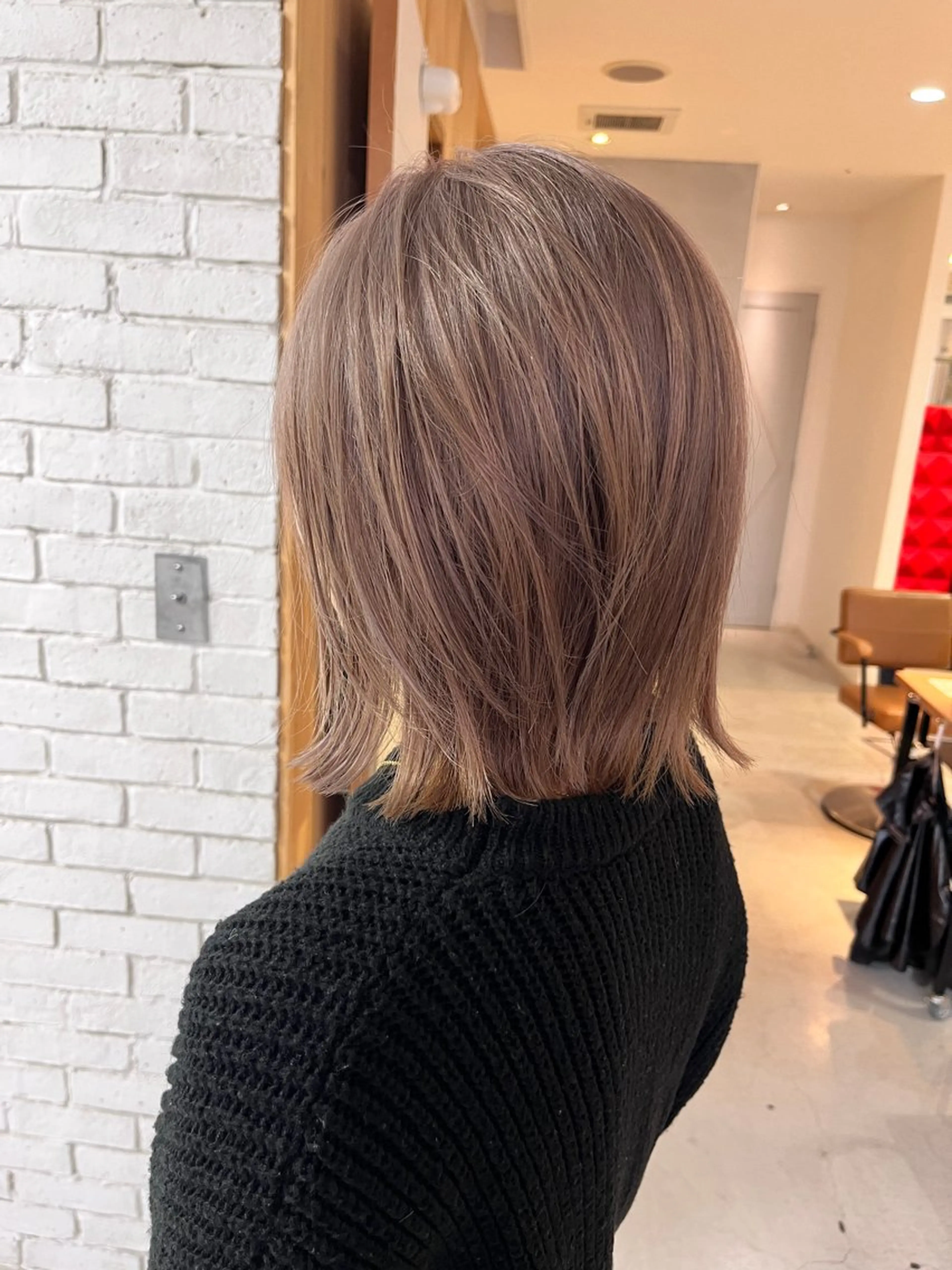 ミディアム カラー ブリーチ ケアブリーチ ダブルカラー ブリーチなしカラー エクステ ヘアカラー トリートメント nameless髪質 改善ブリーチ心斎橋のヘアスタイル