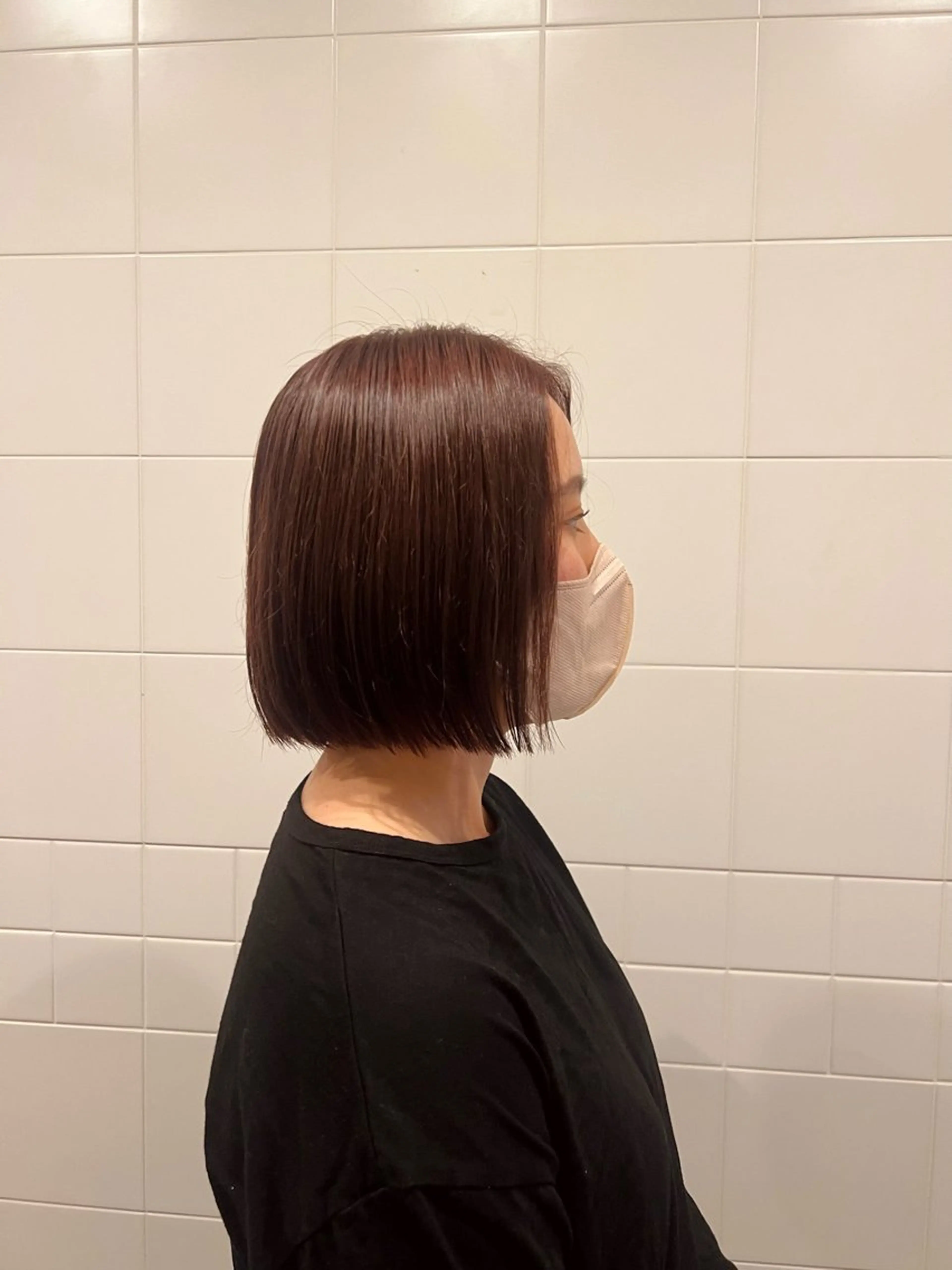 ミディアム カラー ヘアアレンジ レッドカラー honen RUKAのヘアスタイル