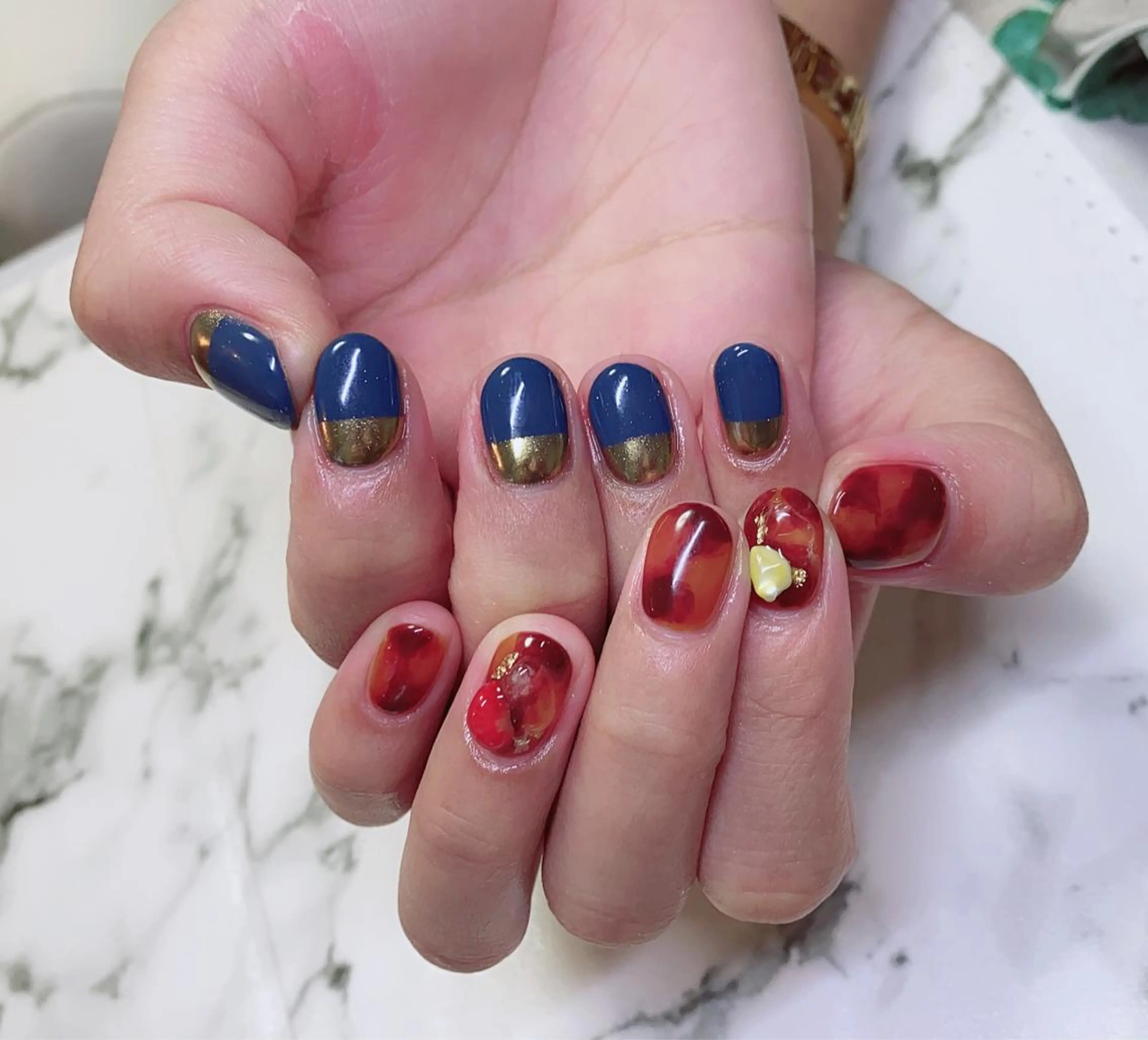 ロング カラー ネイル Q Free nailsのネイルデザイン