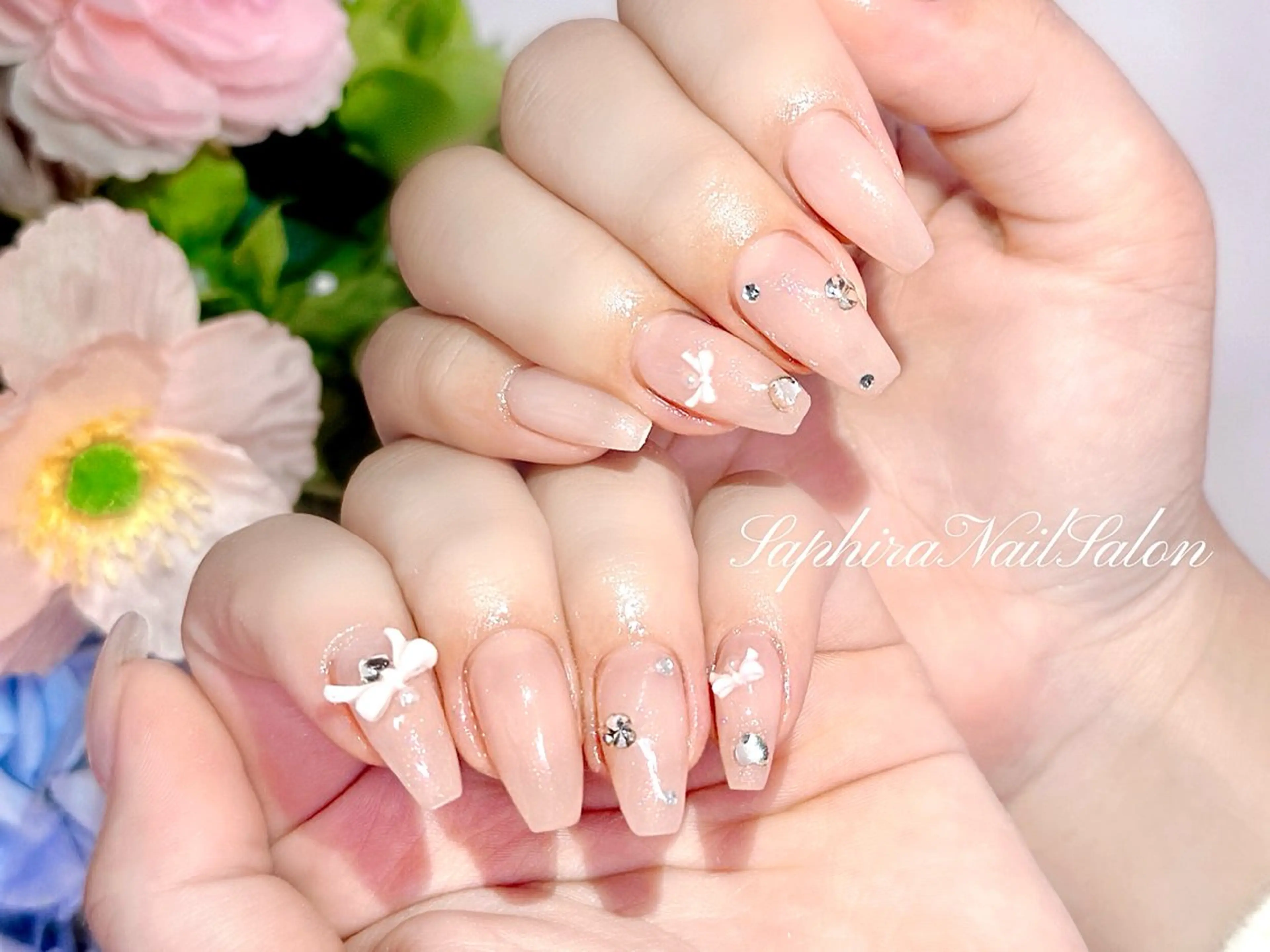 カラー ハンドネイル Saphiraネイル サロン錦糸町のネイルデザイン