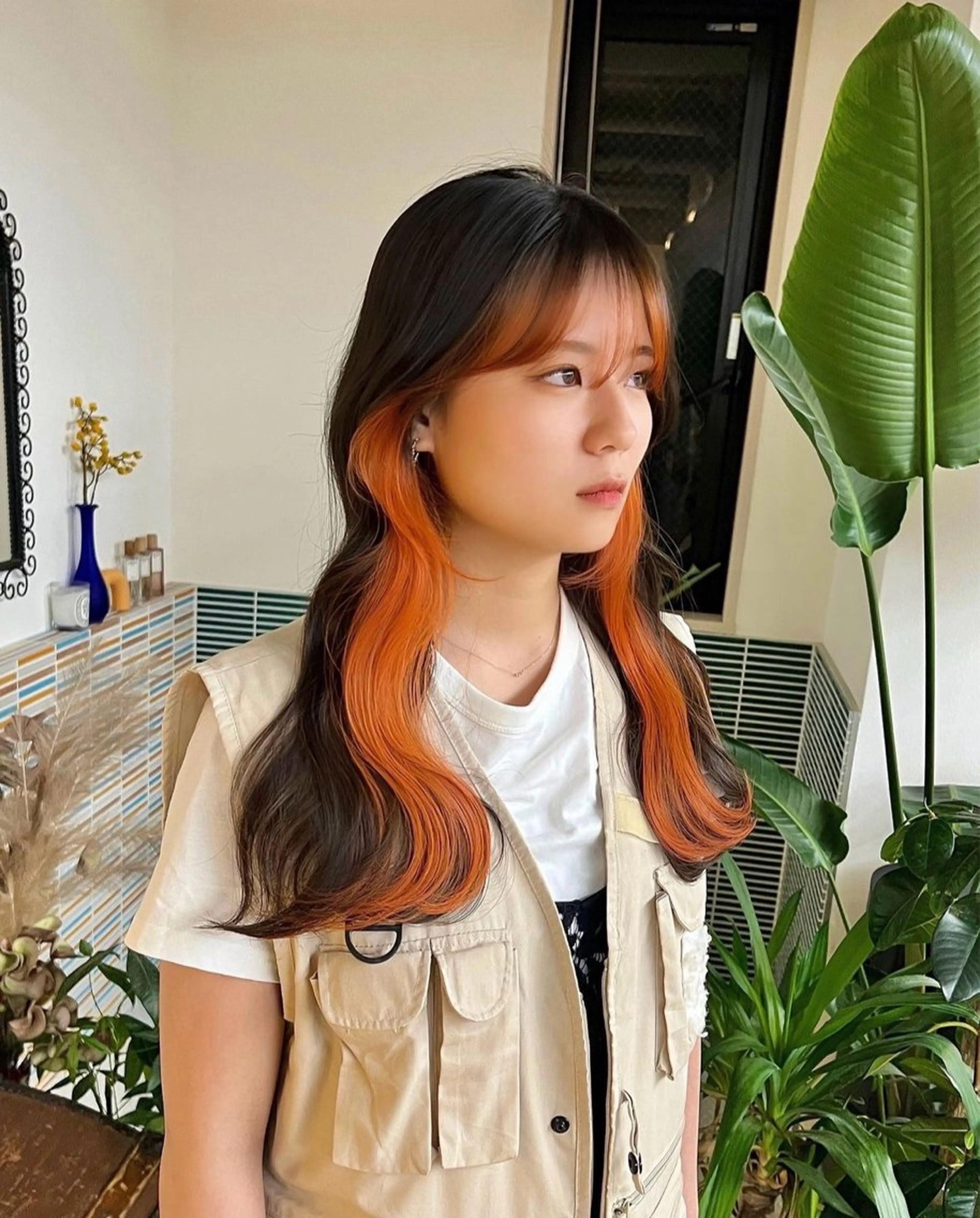 ロング カラー ヘアアレンジ 縮毛矯正ブリーチ/ ベージュmamiのヘアスタイル