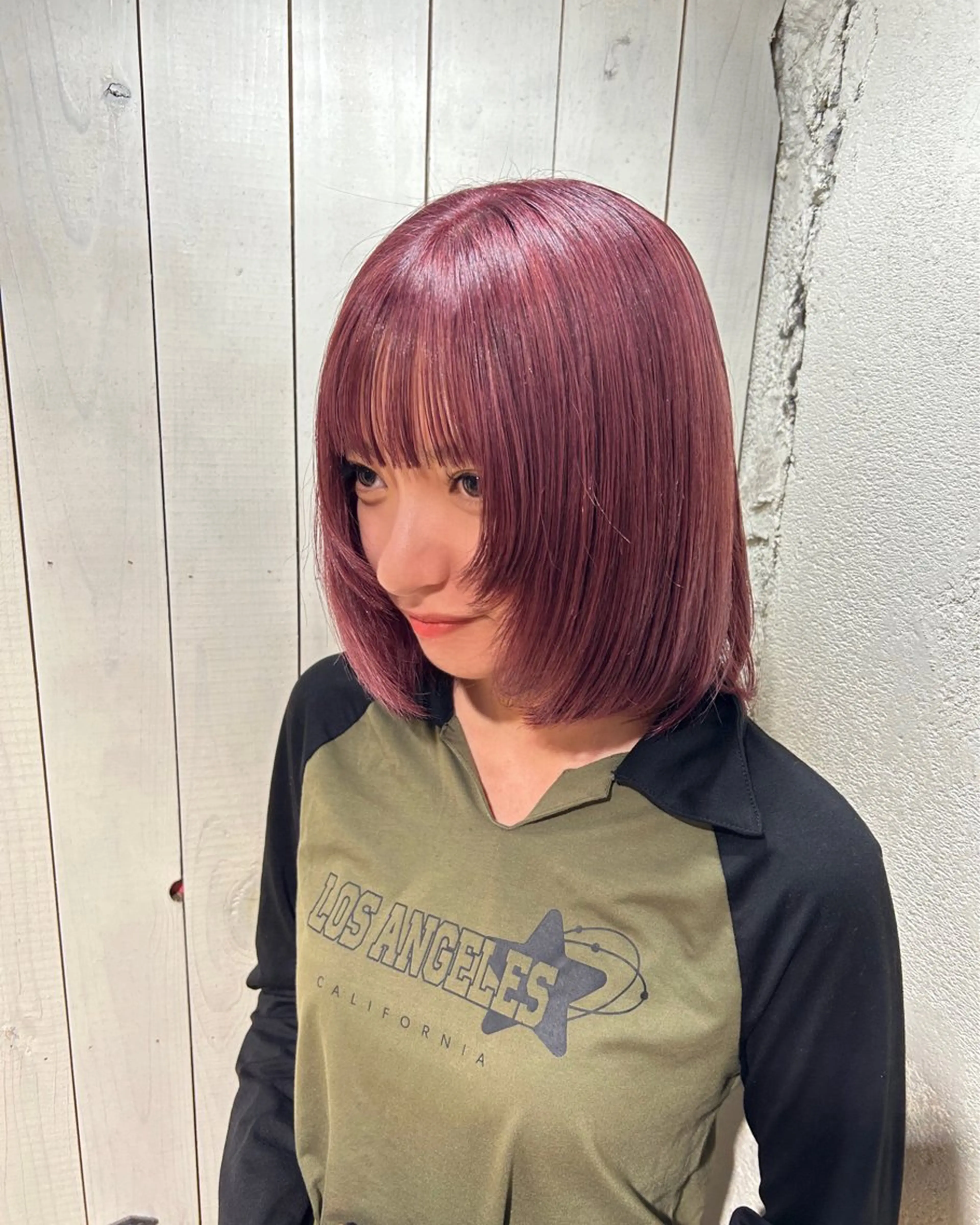 ミディアム カラー ヘアカラー トリートメント ハイトーン×ボブ / Reika☁️ིྀのヘアスタイル