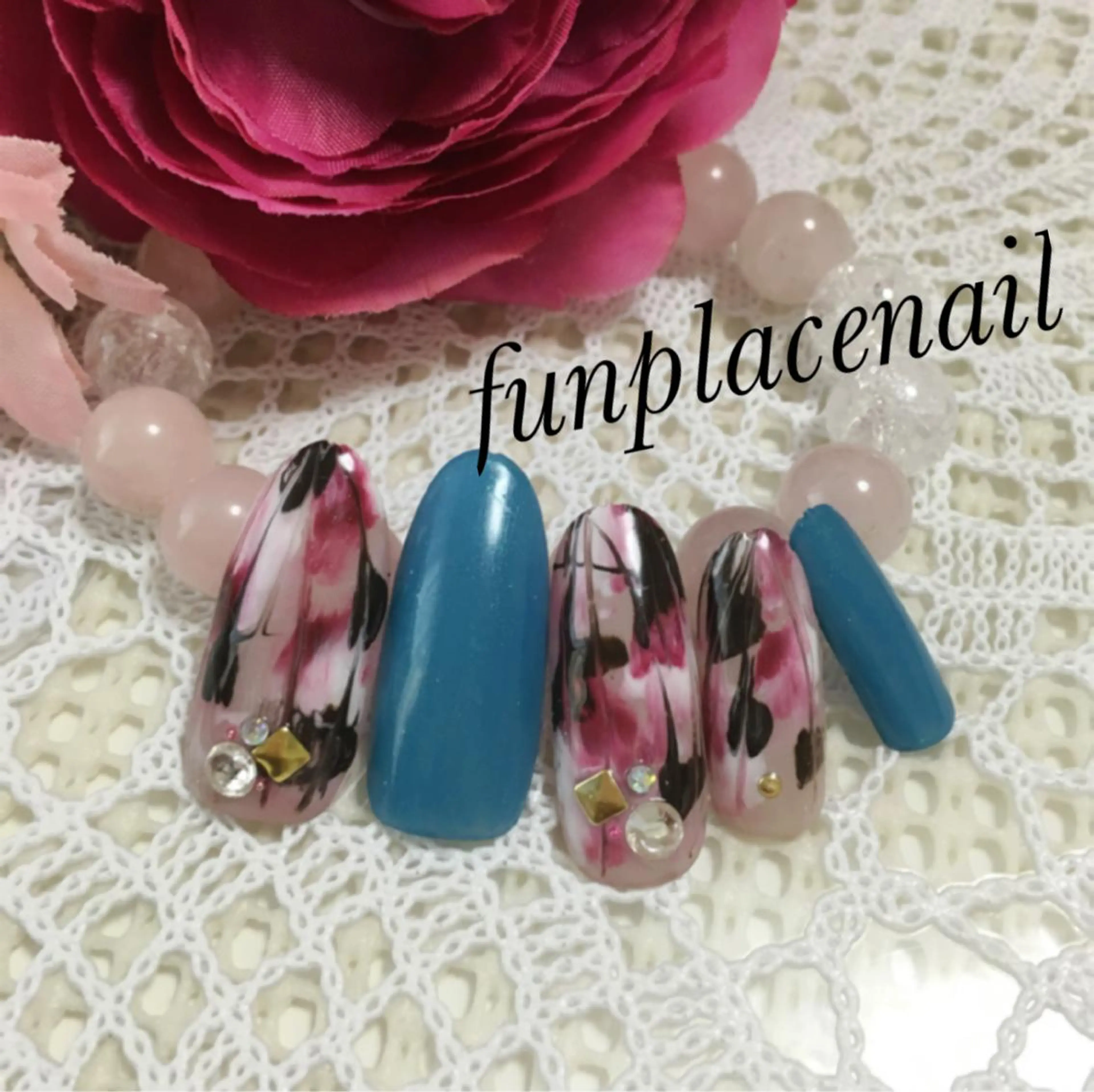 ショート ミディアム セミロング ロング カラー パーマ ヘアアレンジ メンズ キッズ ネイル マツエク・マツパ アートネイル nail salon＆school felice所属・フェリーチェ瑞江店 新山のネイルデザイン