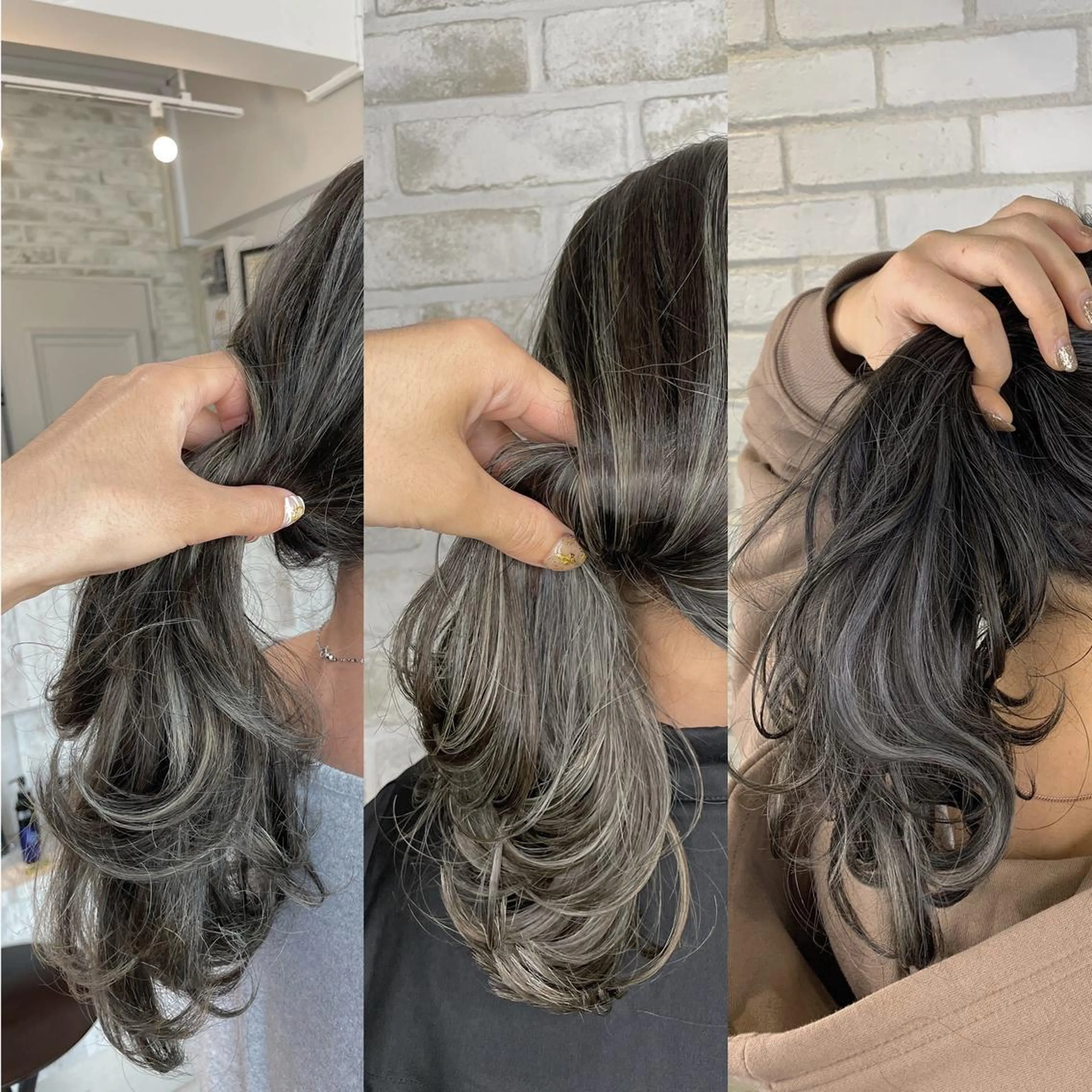 ロング カラー ブリーチ ハイライトカラー ハイライト ヘアカラー トリートメント she2.shinjuku所属・takumi Hのヘアスタイル