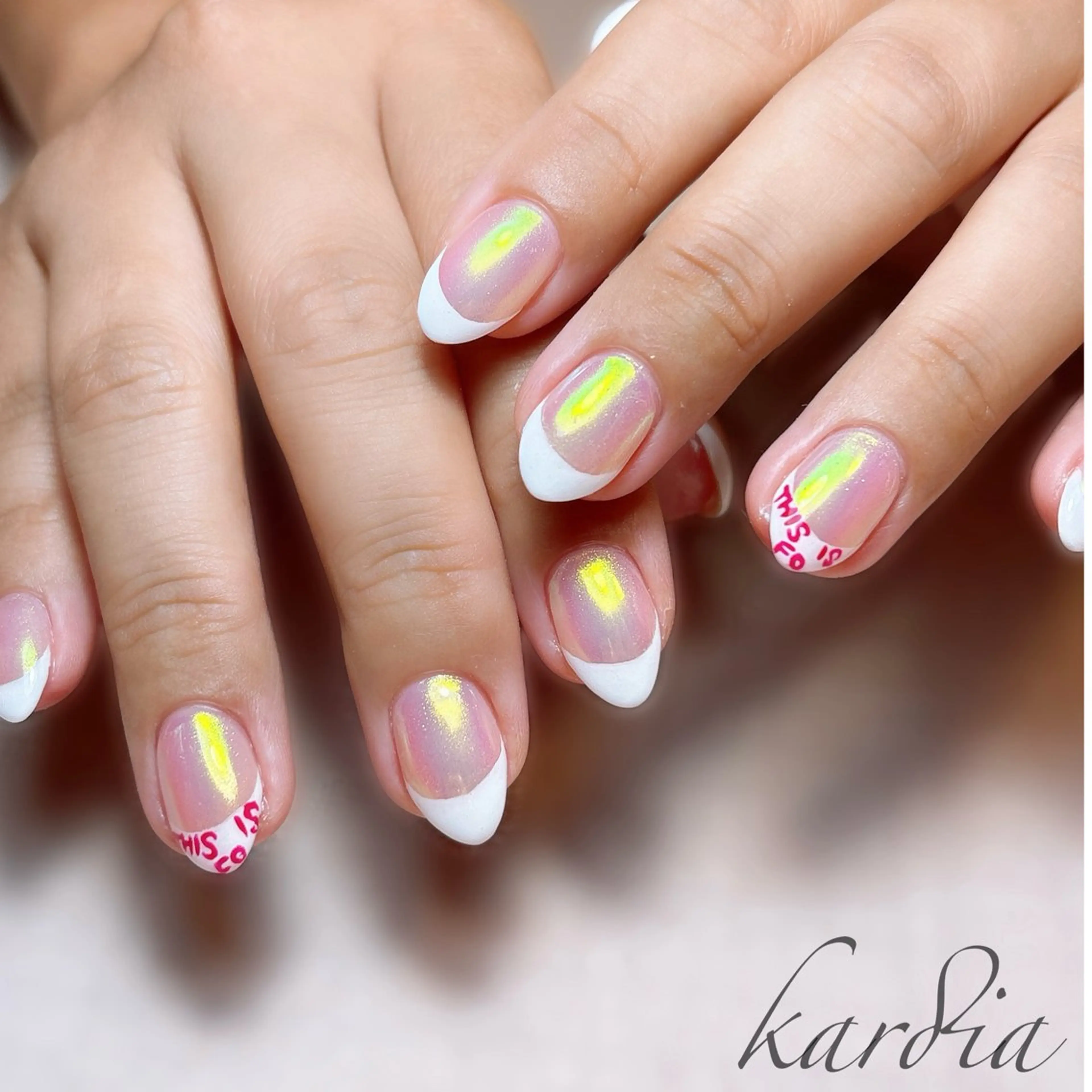 ネイル ハンドネイル καρδιά -ｶﾙﾃﾞｨｱ-のネイルデザイン