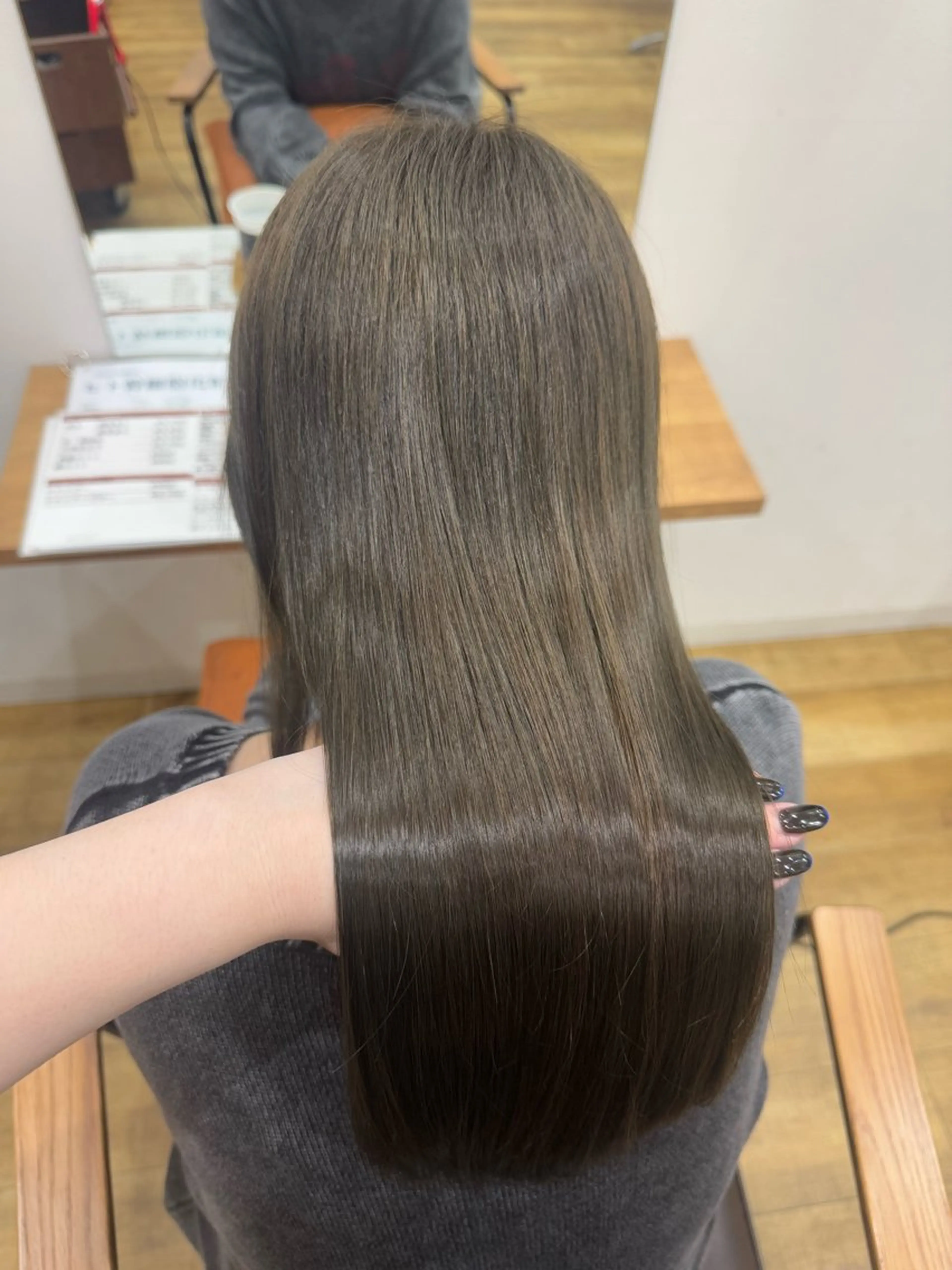 ロング カラー オリーブカラー 縮毛矯正 髪質改善/縮毛矯正 kyoka🤖のヘアスタイル