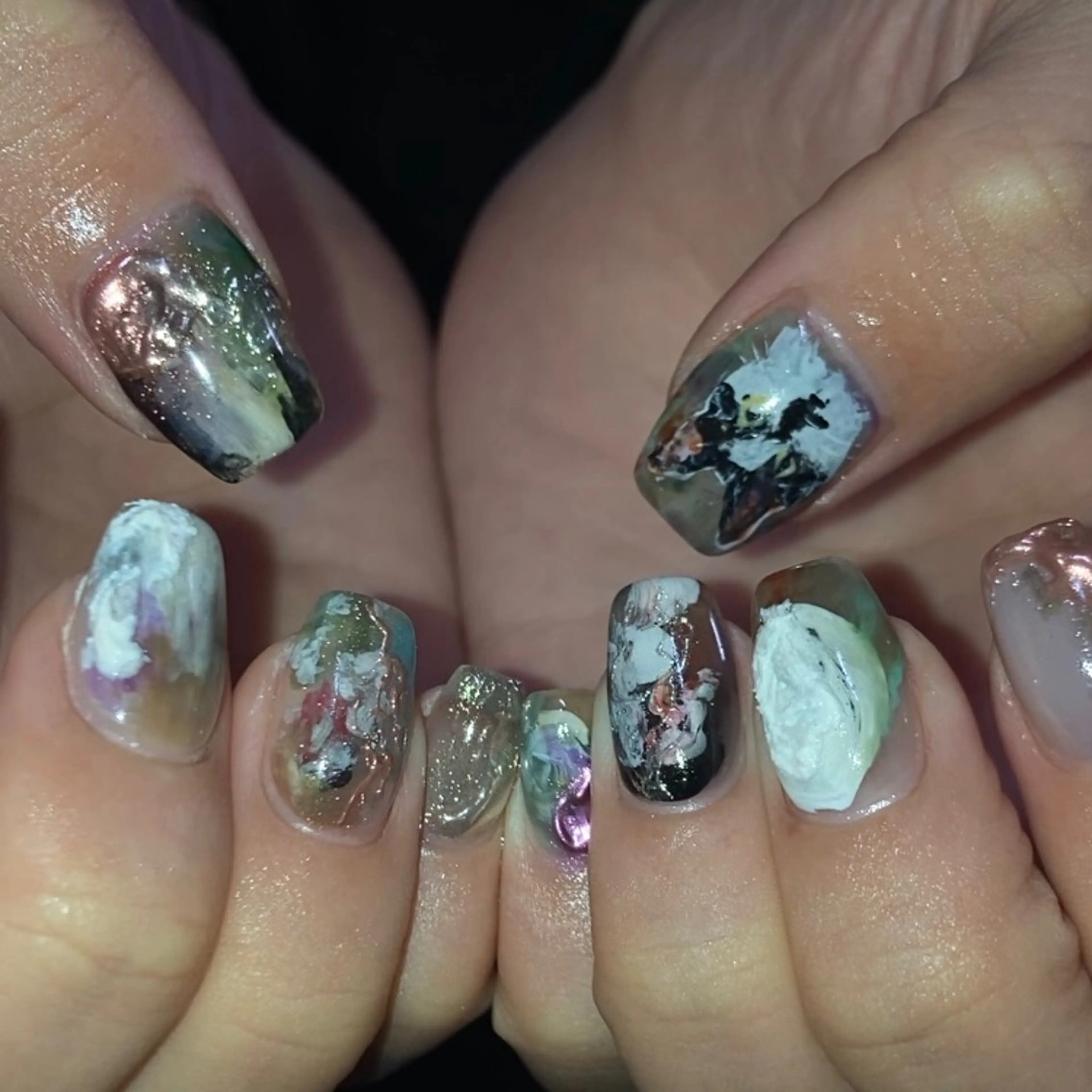 ネイル ハンドネイル フットネイル kana/モード ・グランジ໒꒱のネイルデザイン