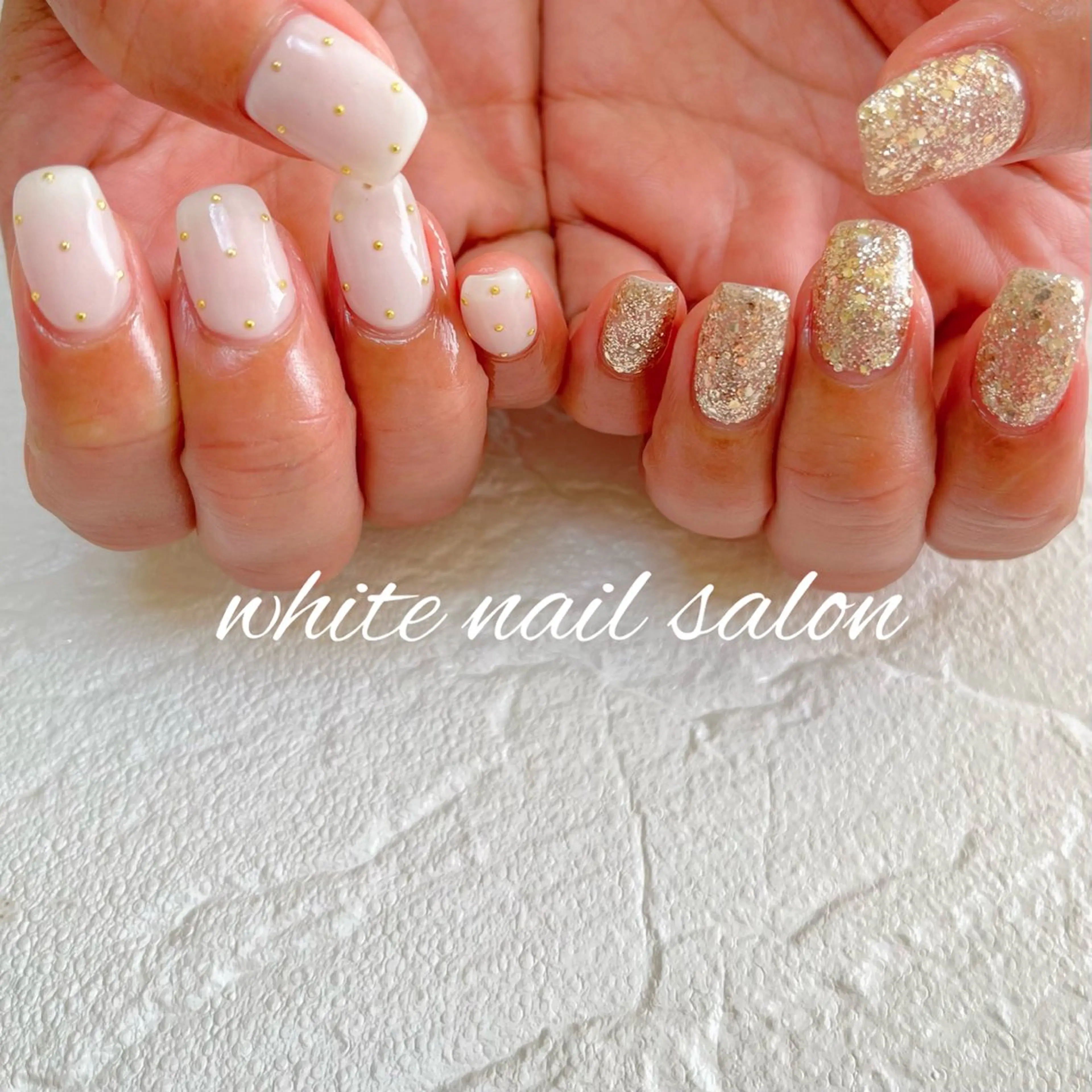 ネイル ラメ(グリッター) ハンドネイル white nail salonのネイルデザイン