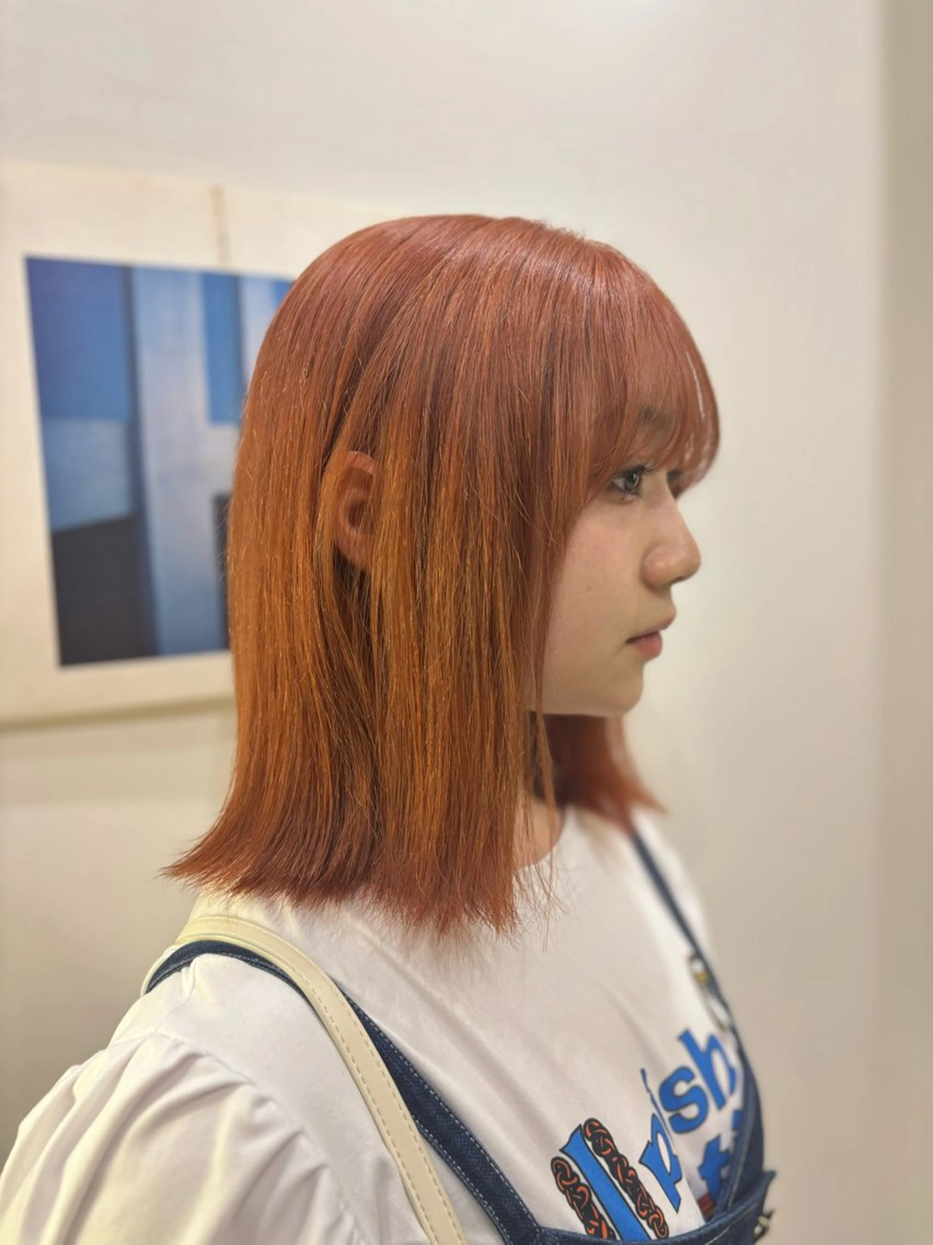 ミディアム カラー カット ヘアカラー トリートメント ヘアセット 抜け感レイヤー🎶 ハイトーン/りりのヘアスタイル