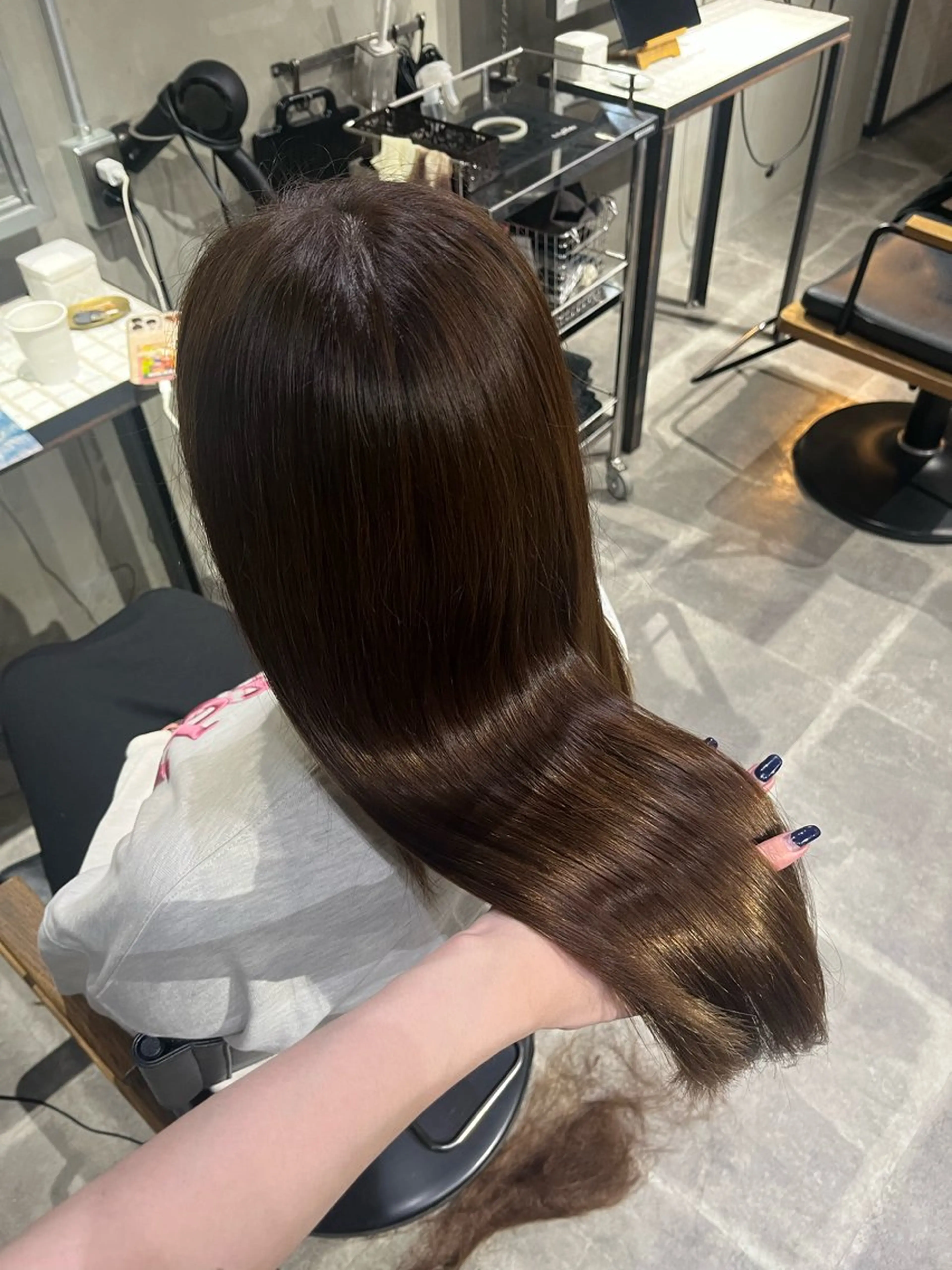 ロング カラー ベージュカラー オリーブベージュ ヘアカラー トリートメント 透明感♥韓国ヘア HINAのヘアスタイル