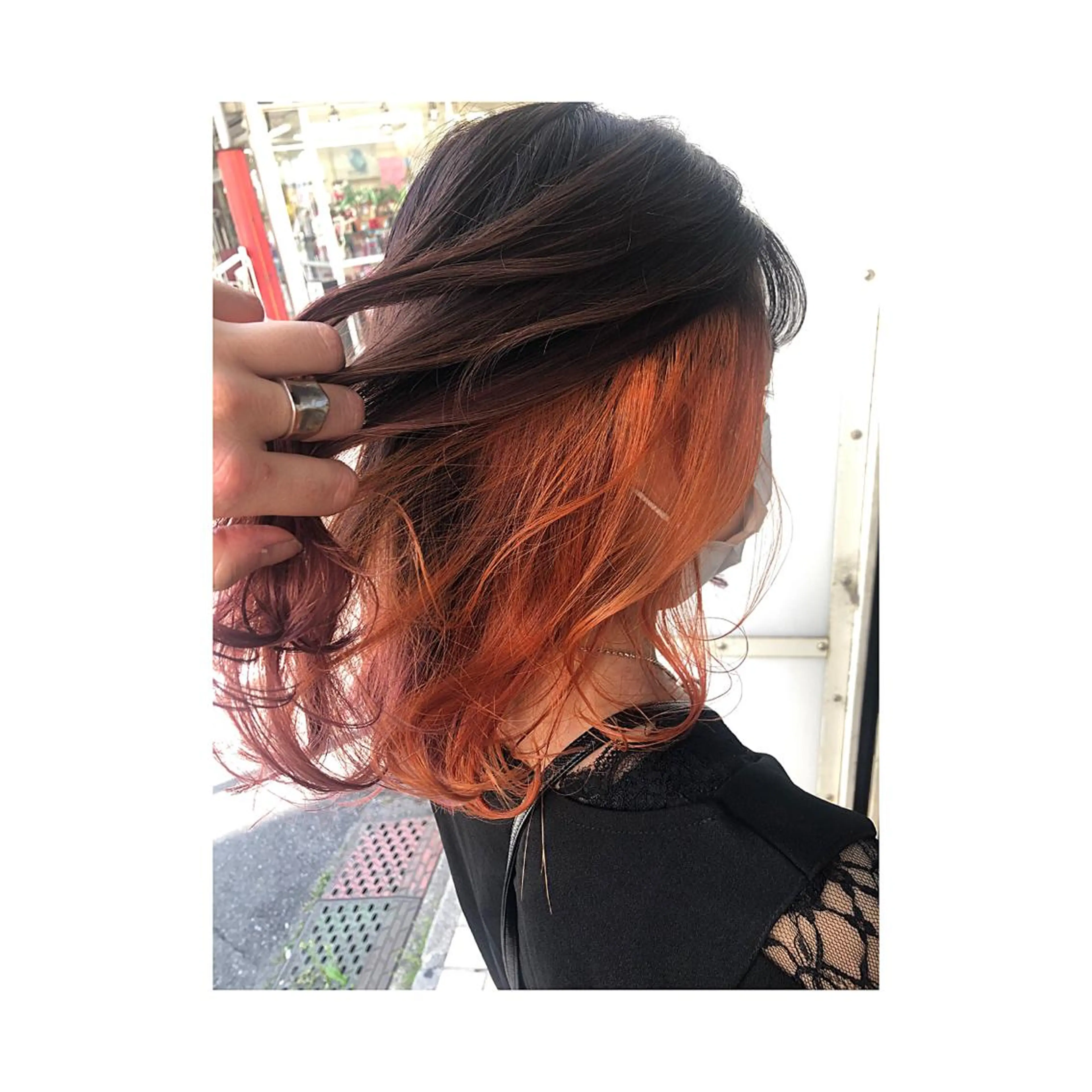 ミディアム ヘアカラー あらい なつみのヘアスタイル