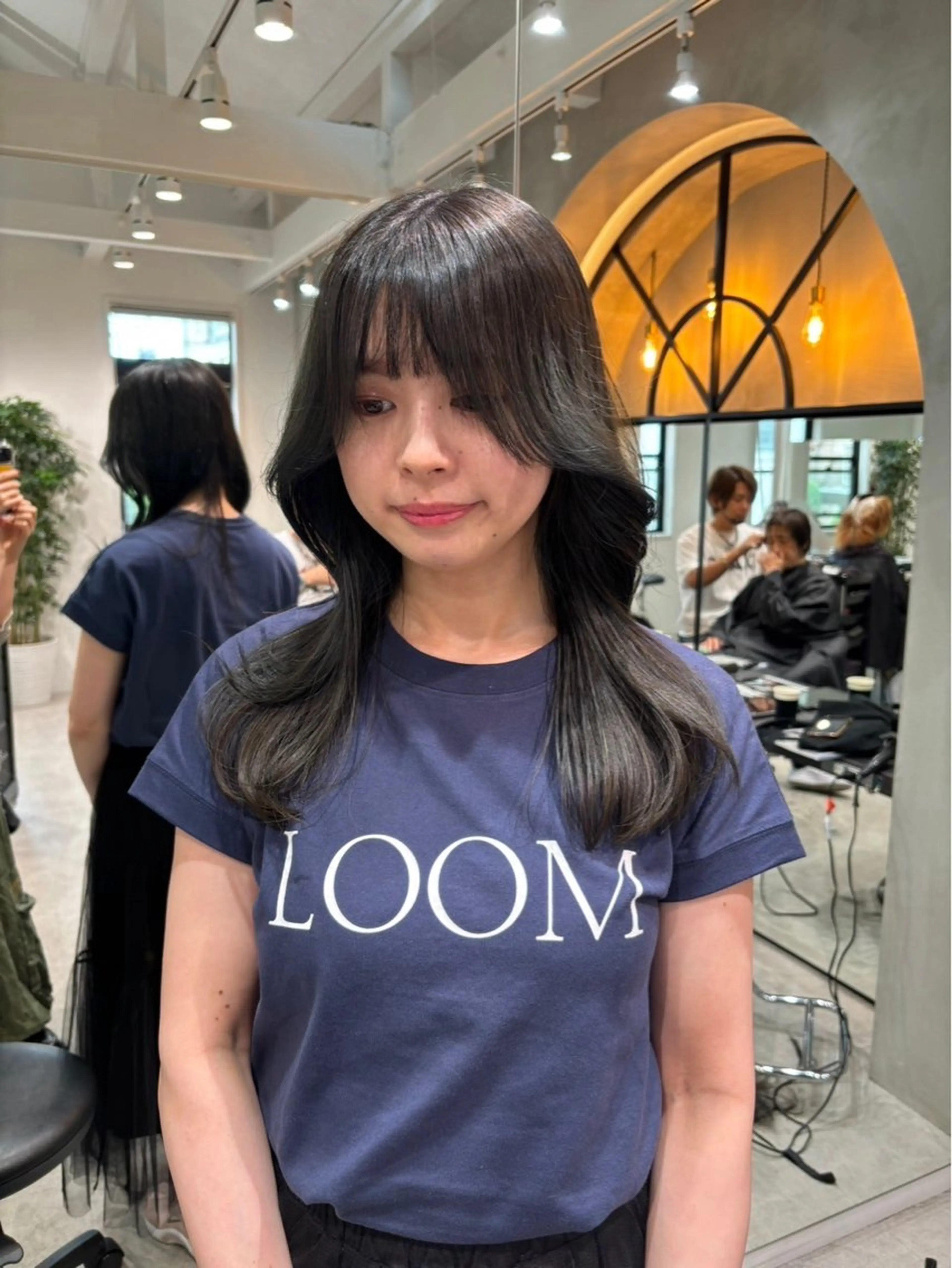 セミロング カット ヘアカラー トリートメント 🫒オリーブカラー/ みづき/パーマ🤍のヘアスタイル