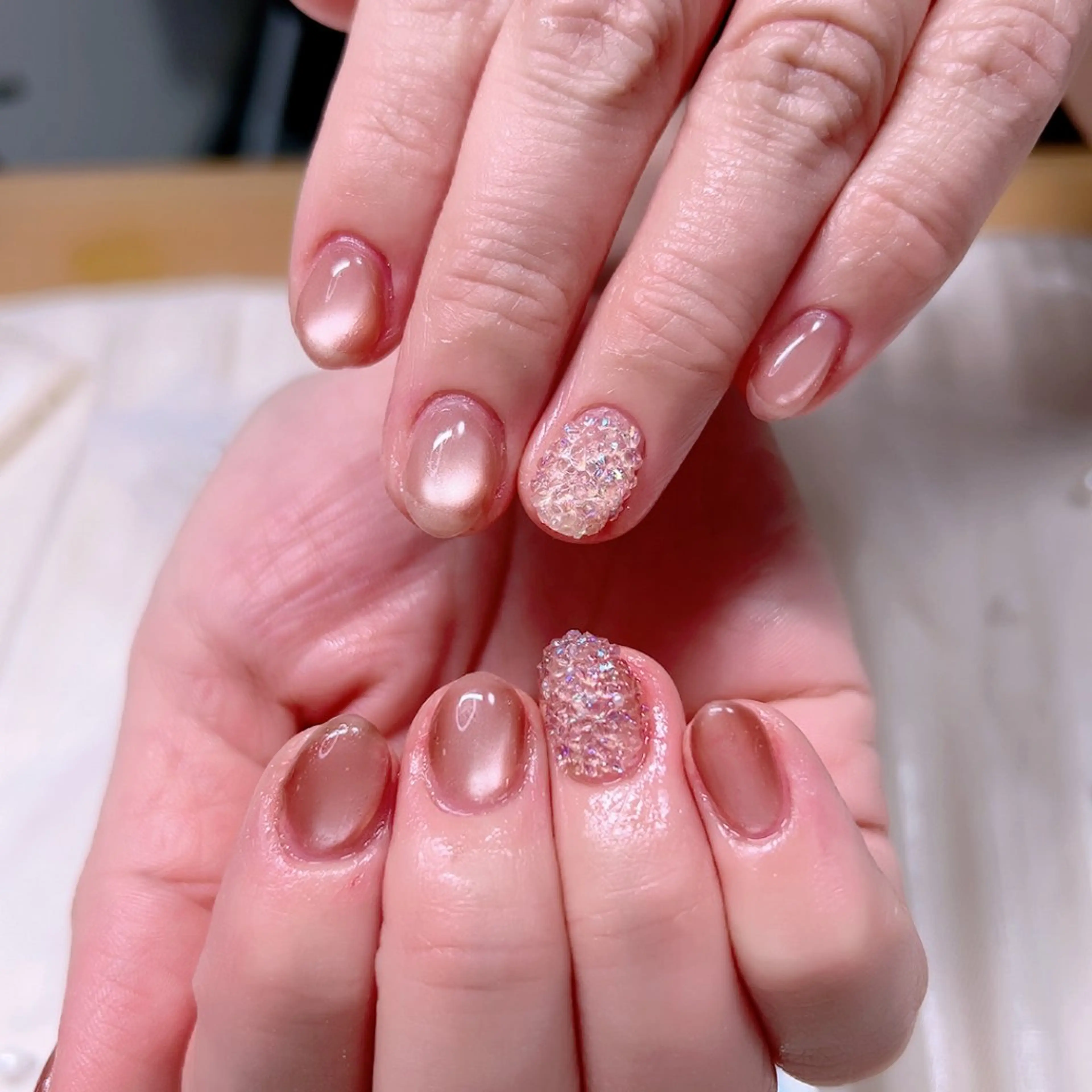 ネイル キラキラネイル マグネットネイル ハンドネイル Cute Tips nailのネイルデザイン