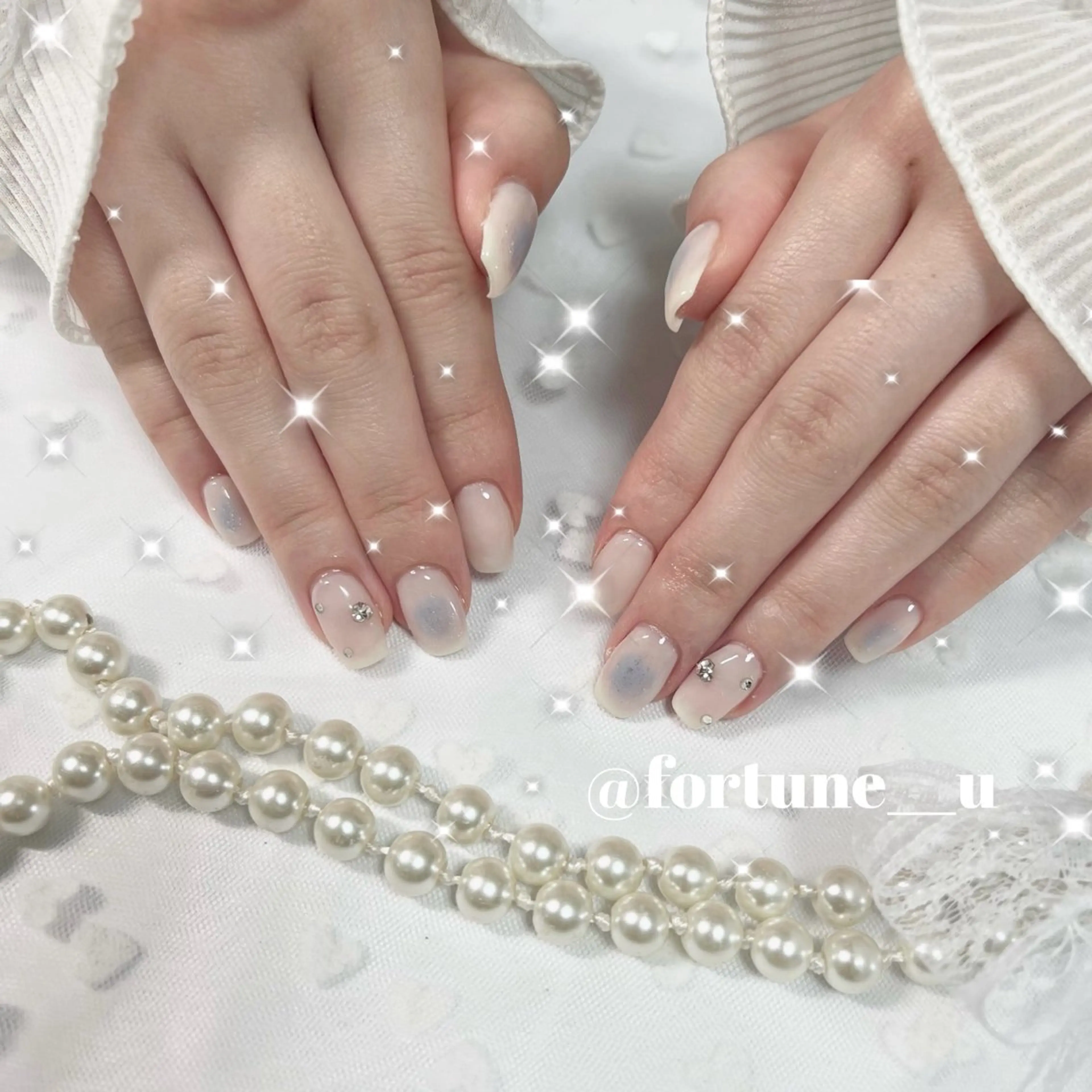 ネイル チークネイル ガーリー 韓国ネイル オフィスネイル ピンク ハンドネイル 💜 Yuuna💜のネイルデザイン