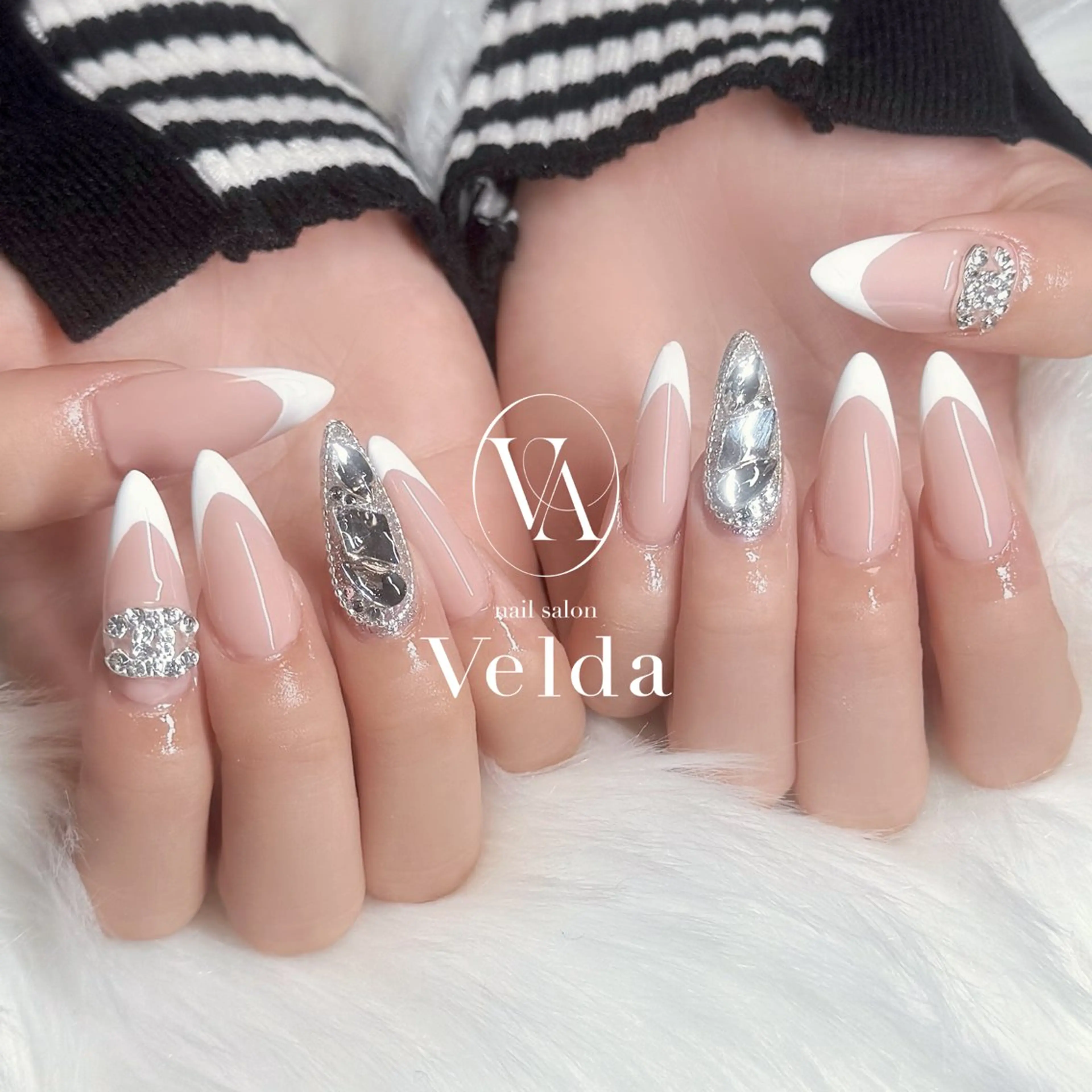 ネイル フレンチネイル 💎スカルプ💎 Velda(ベルダ)のネイルデザイン