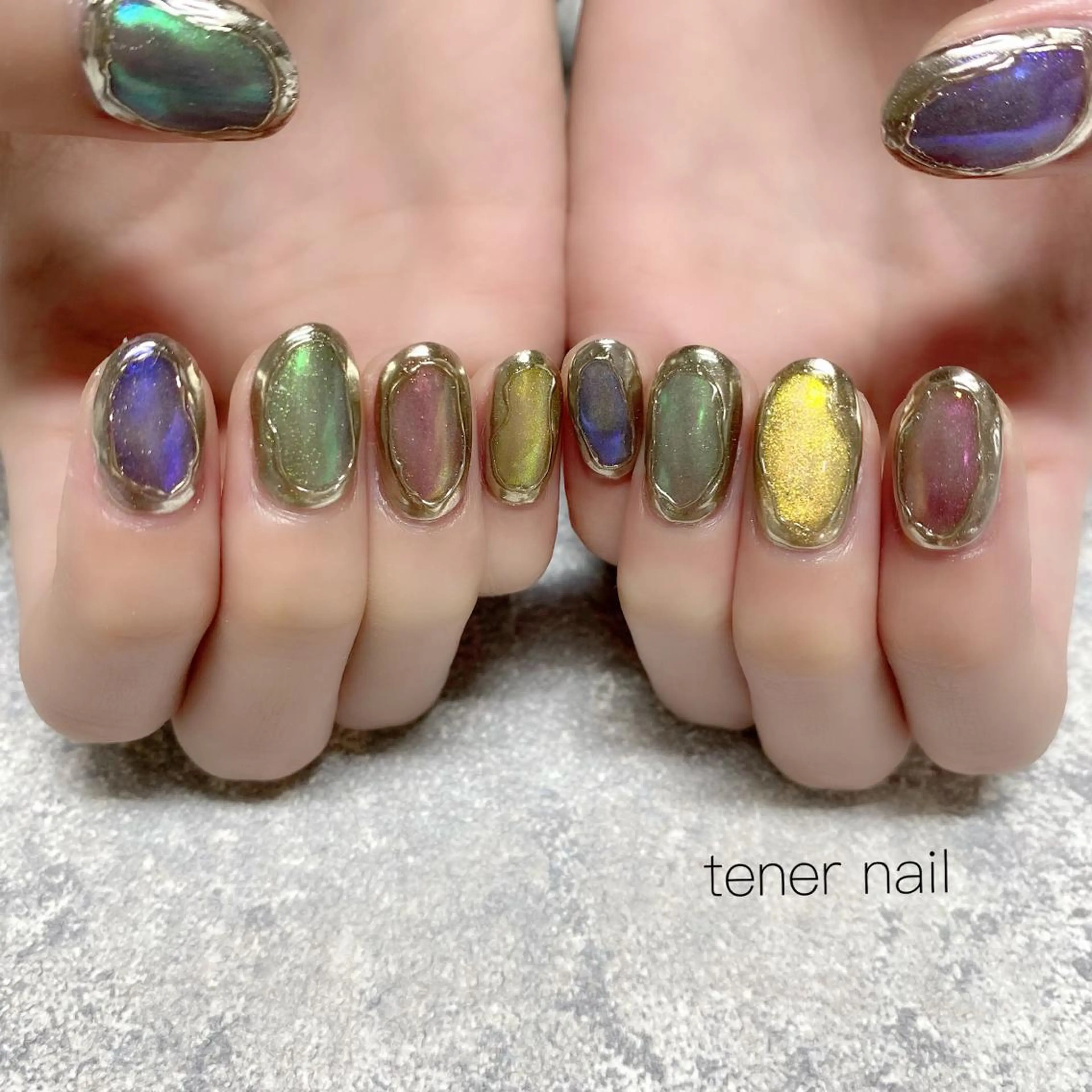 ネイル マグネットネイル ミラーネイル tener  nail  テネルネイル所属・テネルネイル tener nailのネイルデザイン