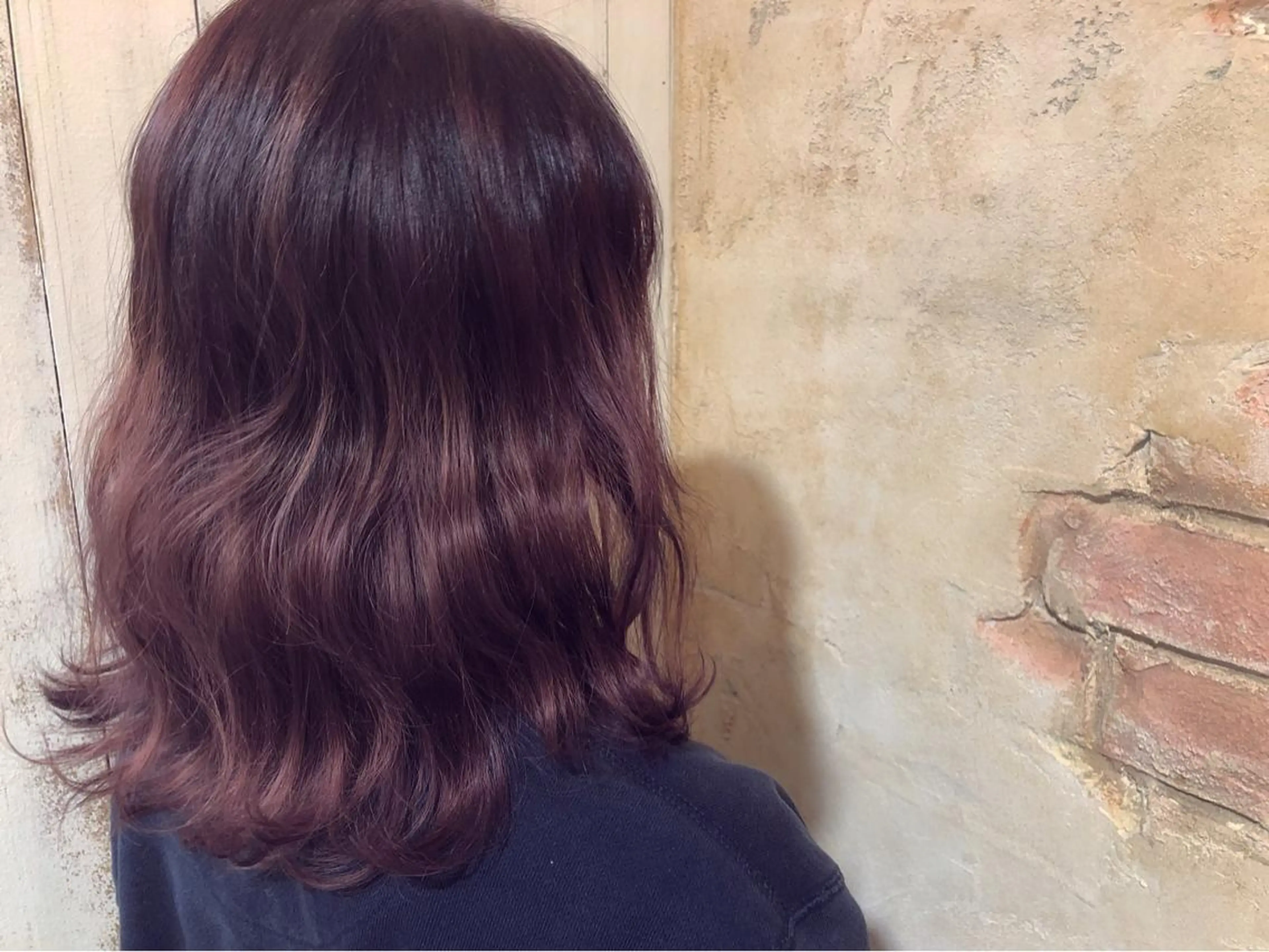 ミディアム カラー グラデーションカラー ピンクカラー 外国人風カラー パ ルのヘアスタイル