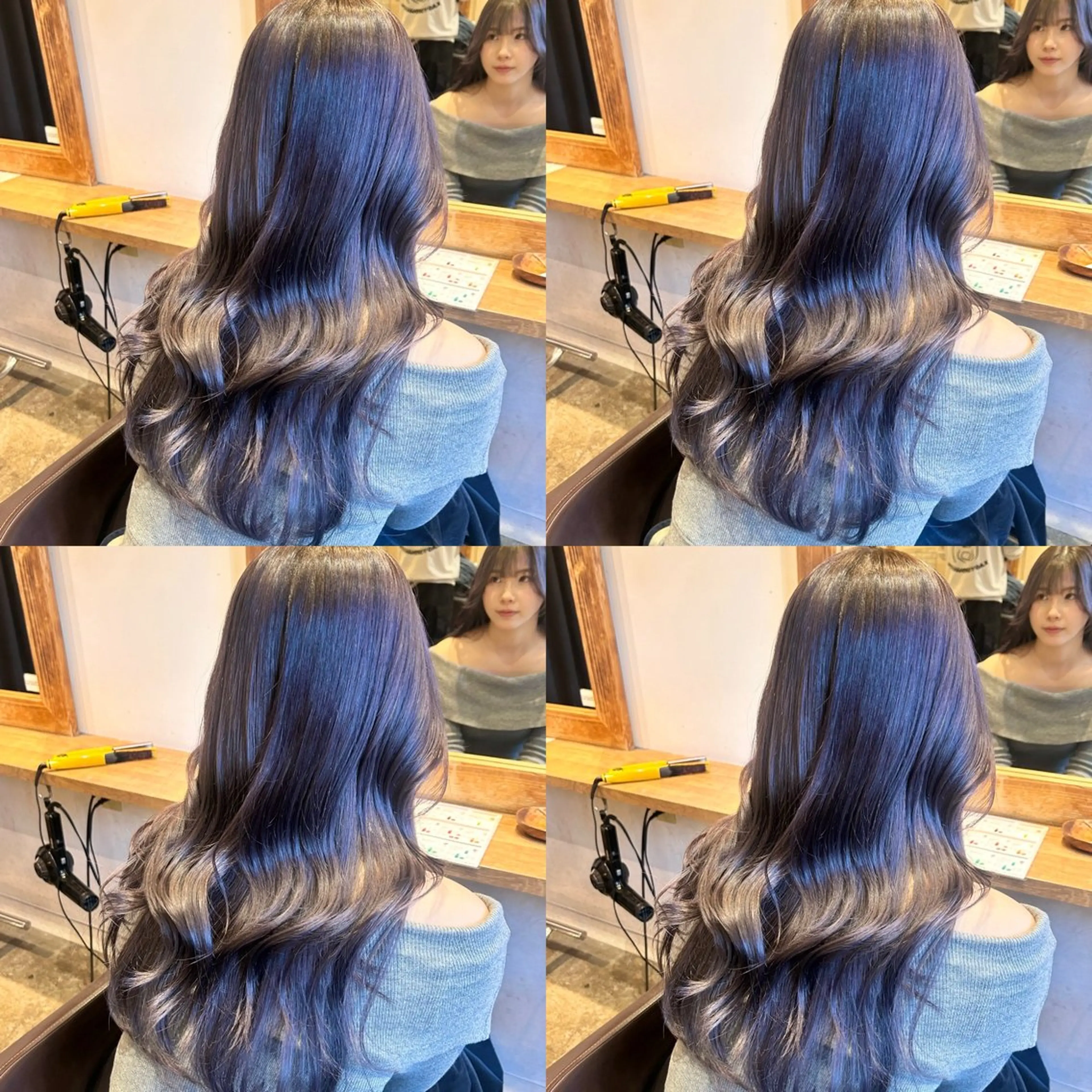 ロング カラー グレージュ ラベンダーカラー ラベンダーグレージュ ラベンダーグレー 髪質改善 ヘアカラー トリートメント 店長✨️韓国ヘア✖️ 髪質改善カラー／純大のヘアスタイル