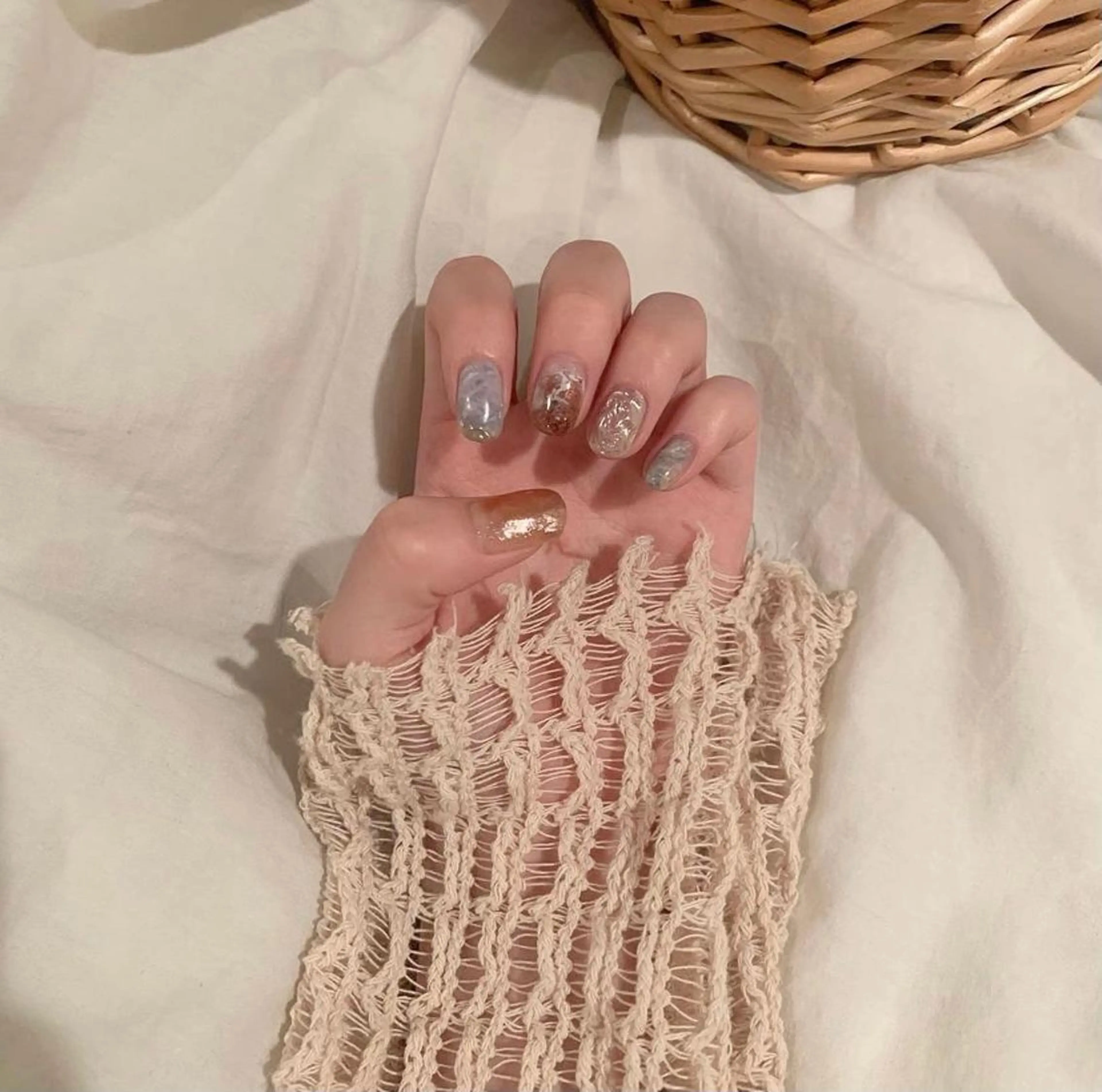 ネイル ハンドネイル 𝕄𝕚𝕪𝕦🤍 自由が丘⌇パラジェルのネイルデザイン