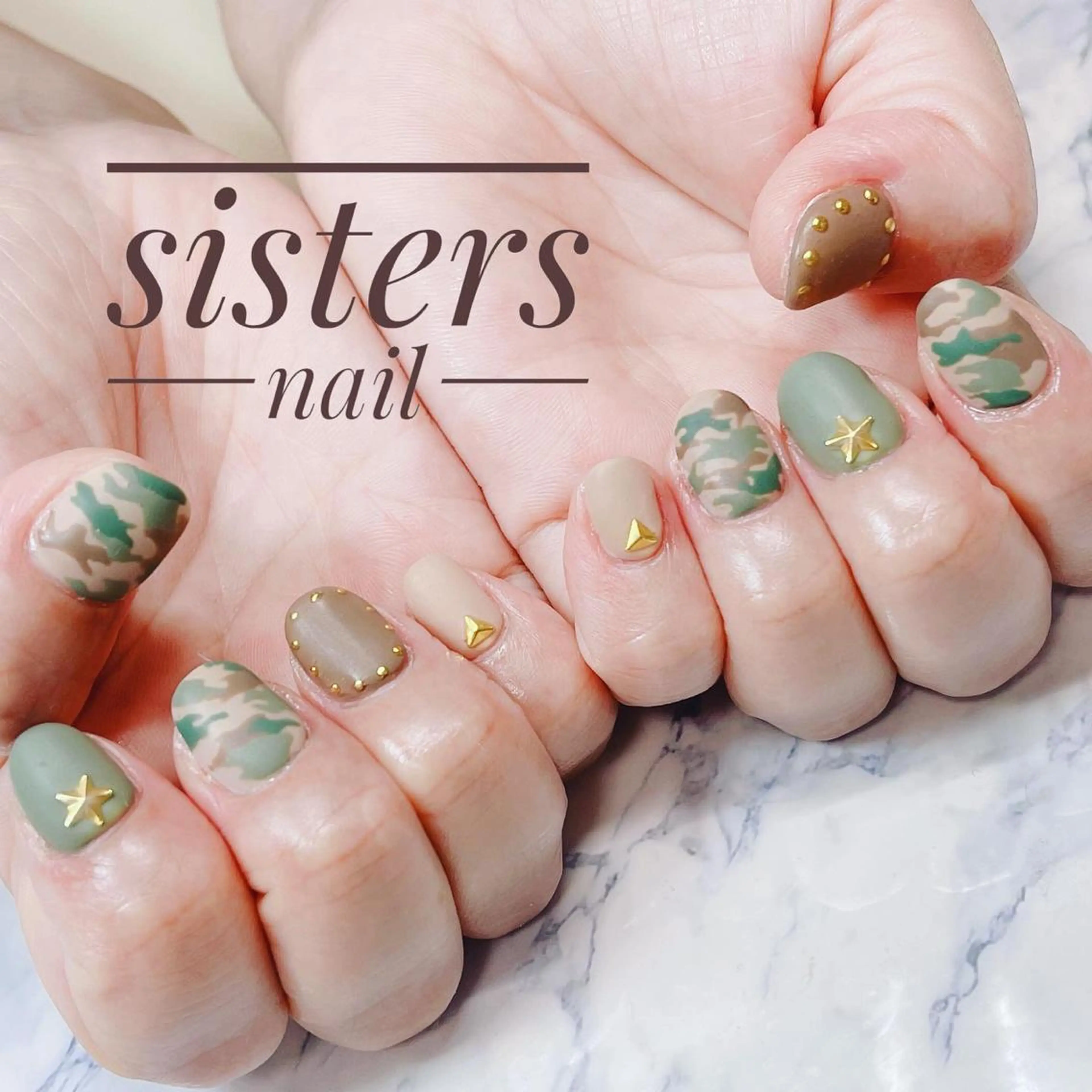 ネイル アートネイル マットネイル sisters nail.fのネイルデザイン