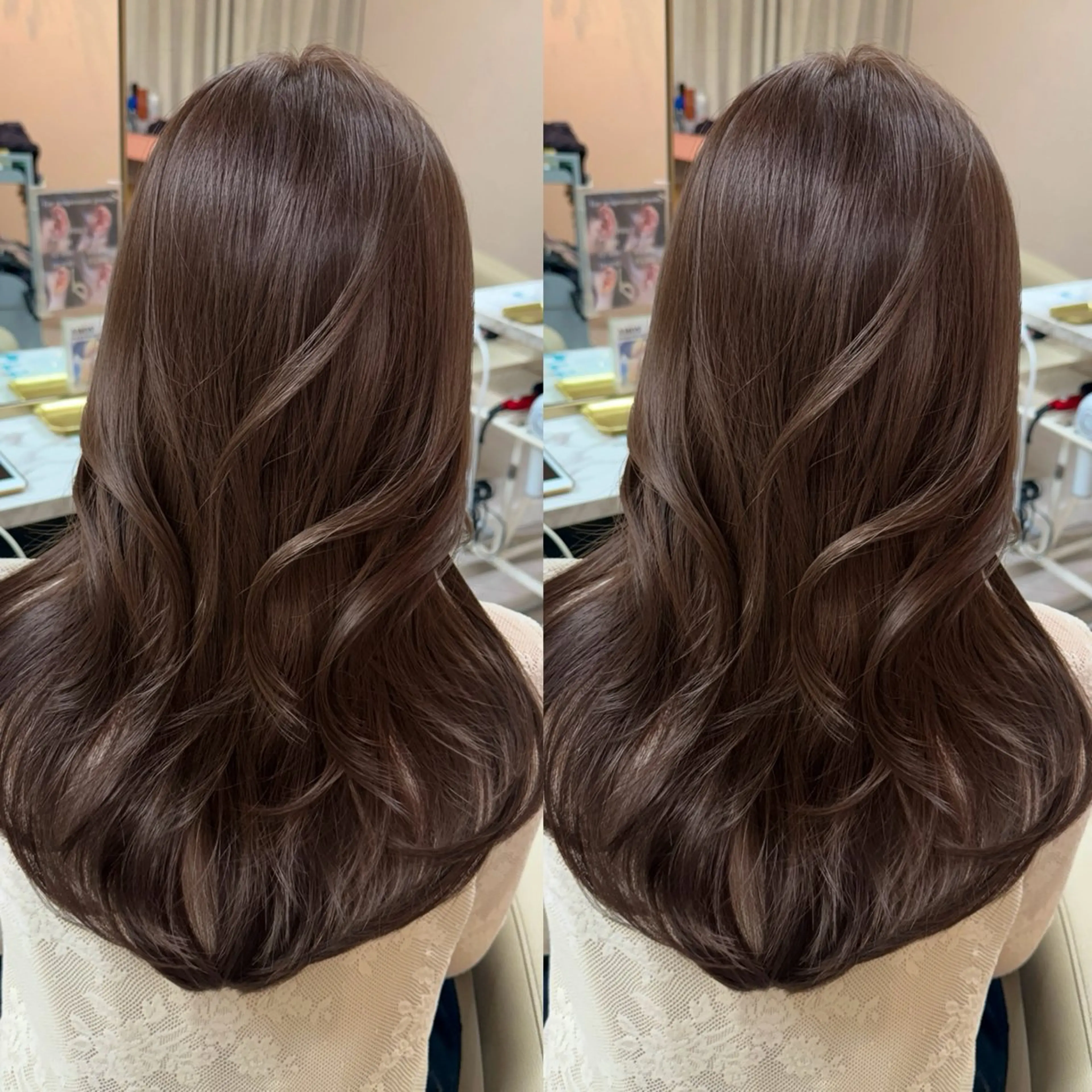 ロング カット ヘアカラー トリートメント ♡韓国/レイヤー カット/Ayana♡のヘアスタイル