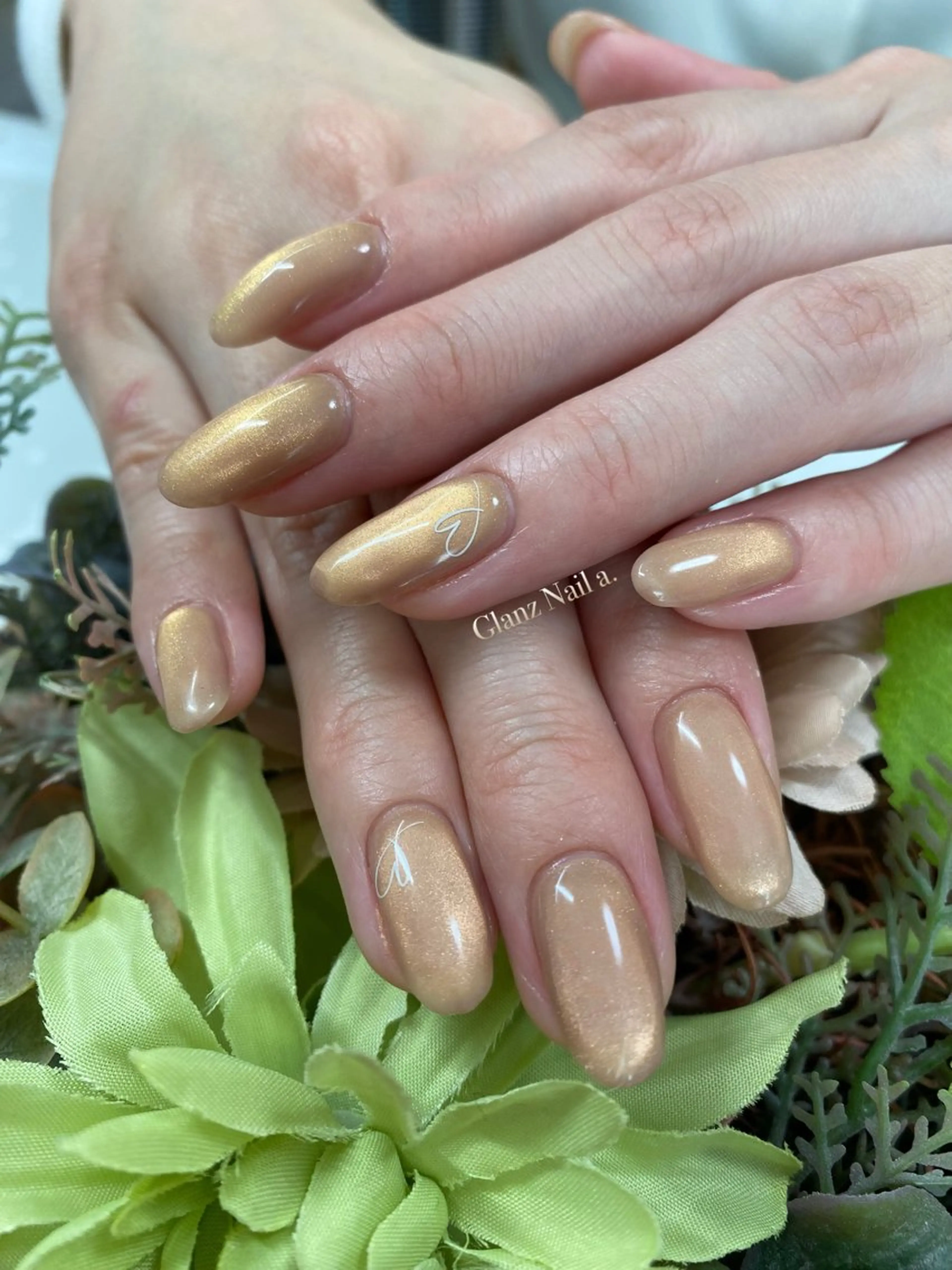 ネイル ジェルネイル マグネットネイル Glanz  Nail aのネイルデザイン