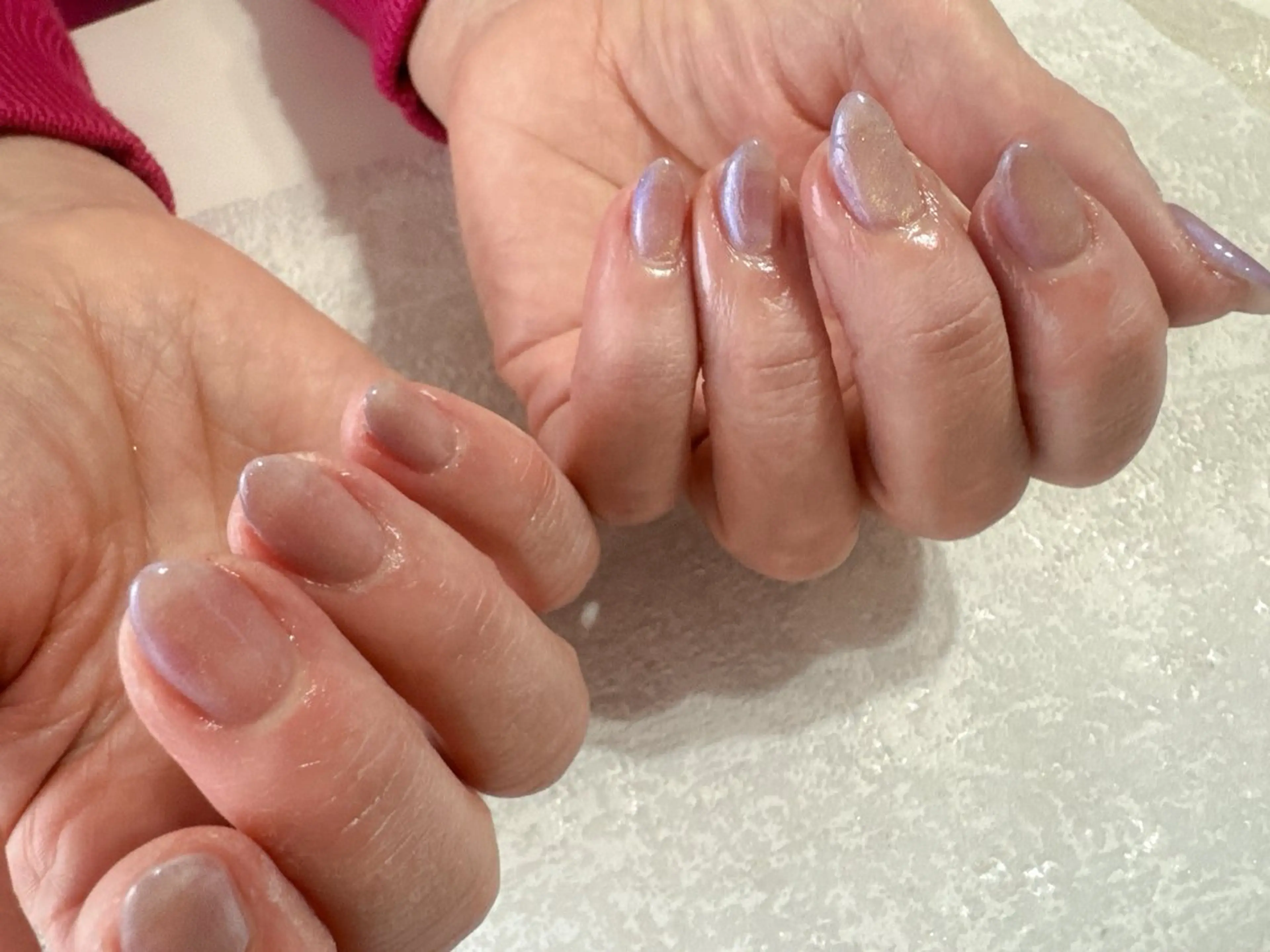 ネイル オーロラネイル フットネイル フレンチネイル ジェルネイル 韓国ネイル kikinail 溝の口のネイルデザイン