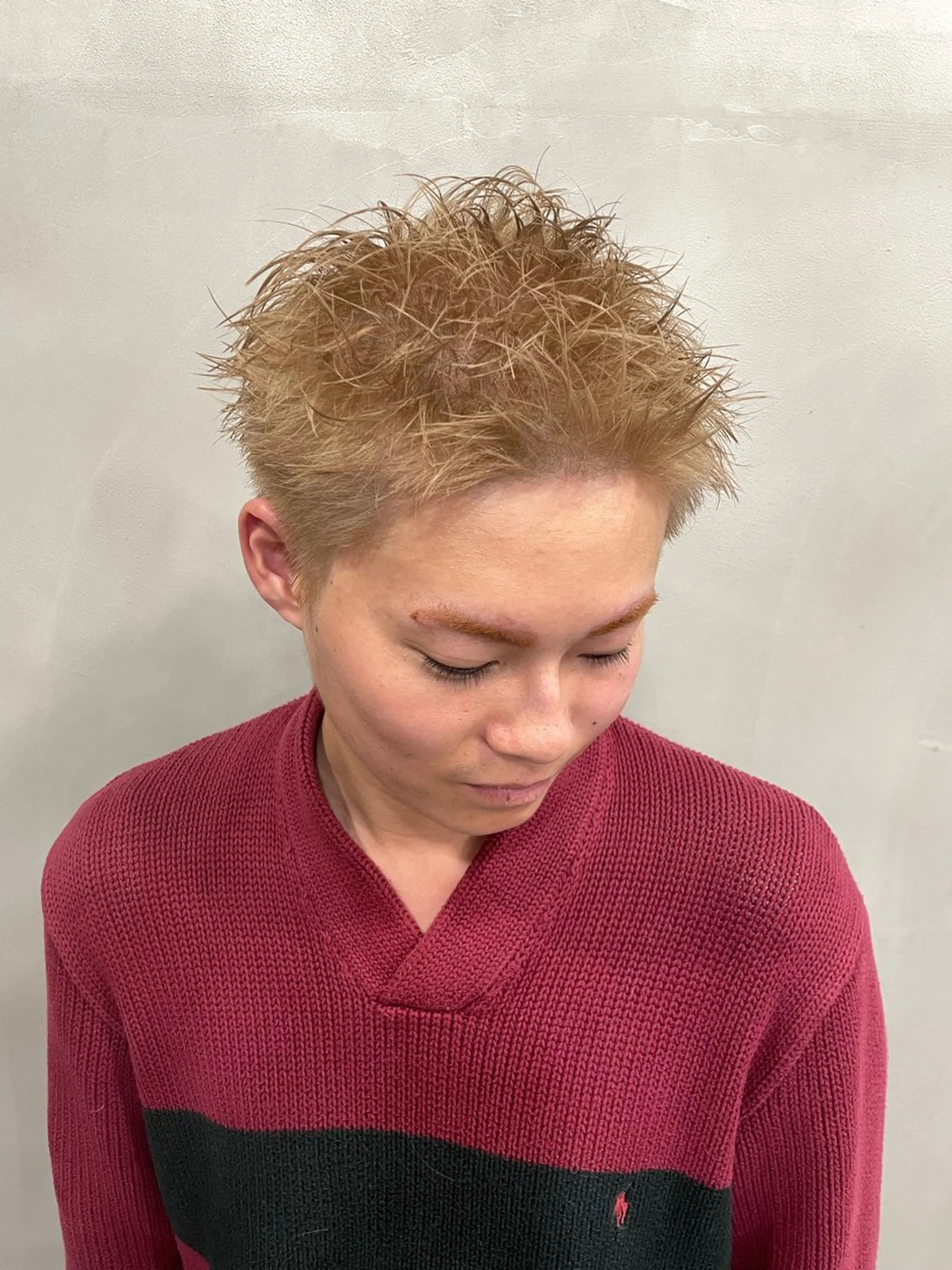 メンズ メンズパーマ スパイキーショート Raffichi 店長　Ryoのヘアスタイル