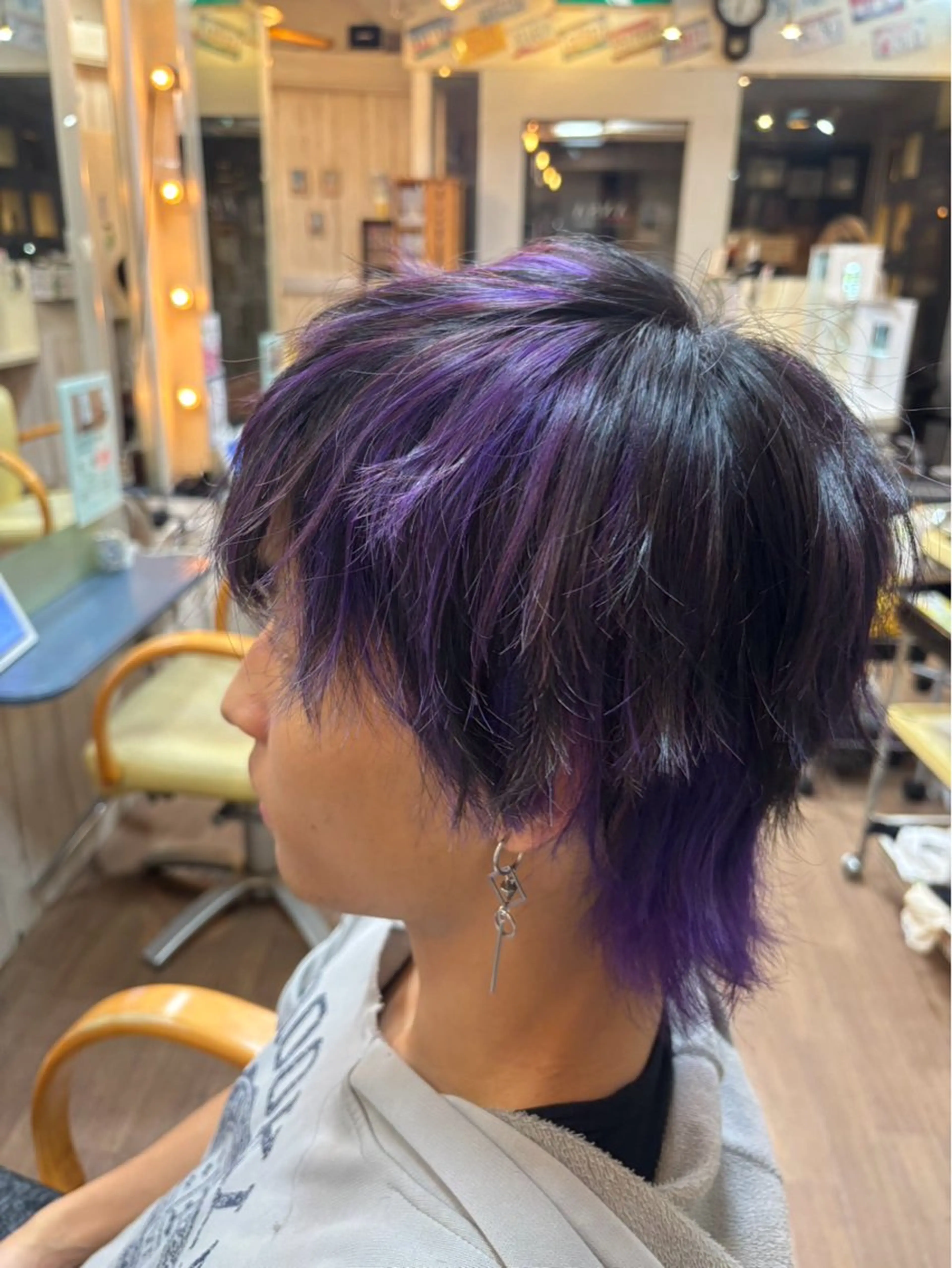 ショート カラー メンズ カット ヘアカラー トリートメント ANSA  hair 椥辻店所属・くにもと かいりのヘアスタイル