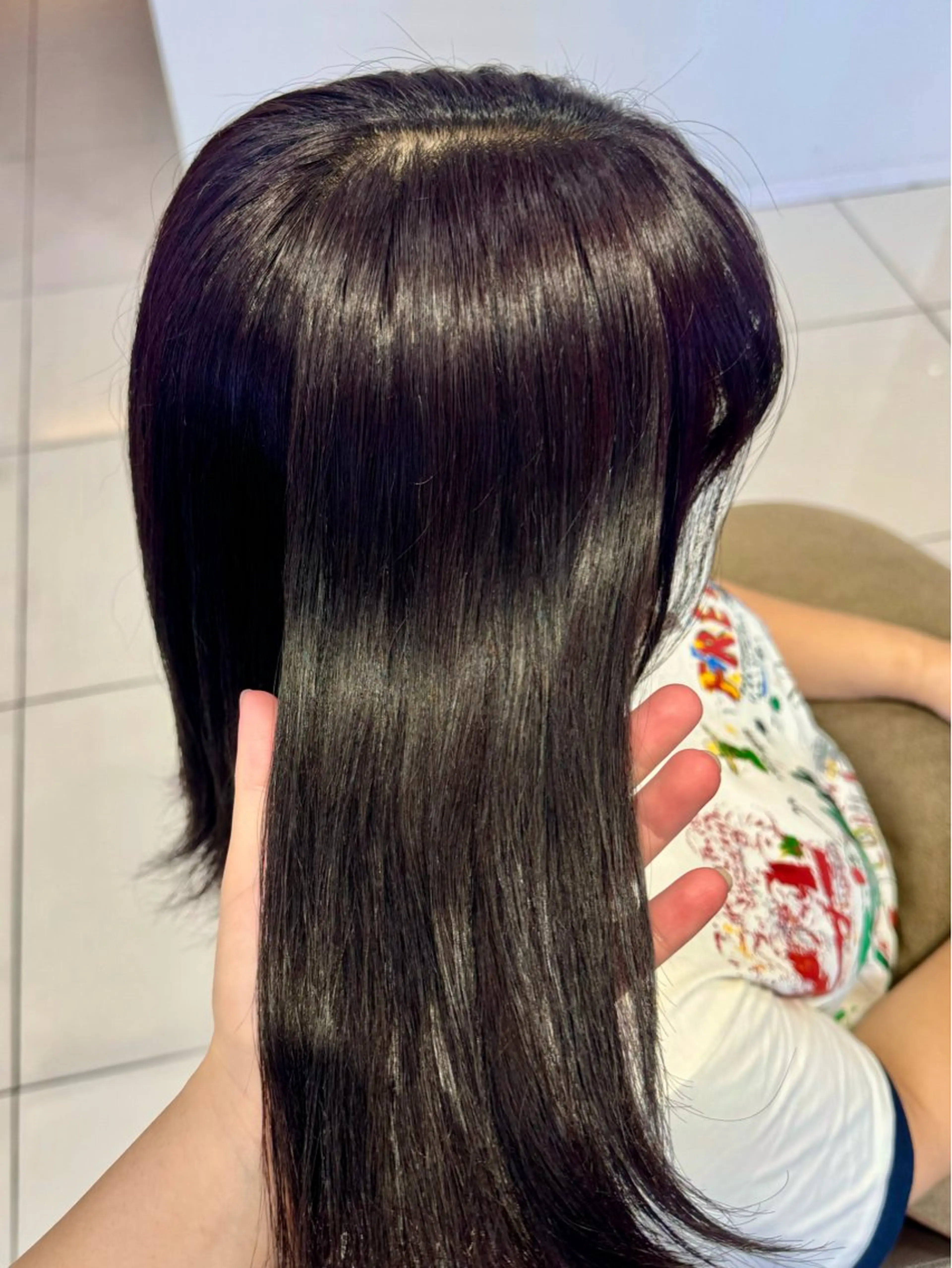 ミディアム カラー ピンクカラー レイヤーカット/艶髪 /髪質改善/のマツエク・マツパデザイン