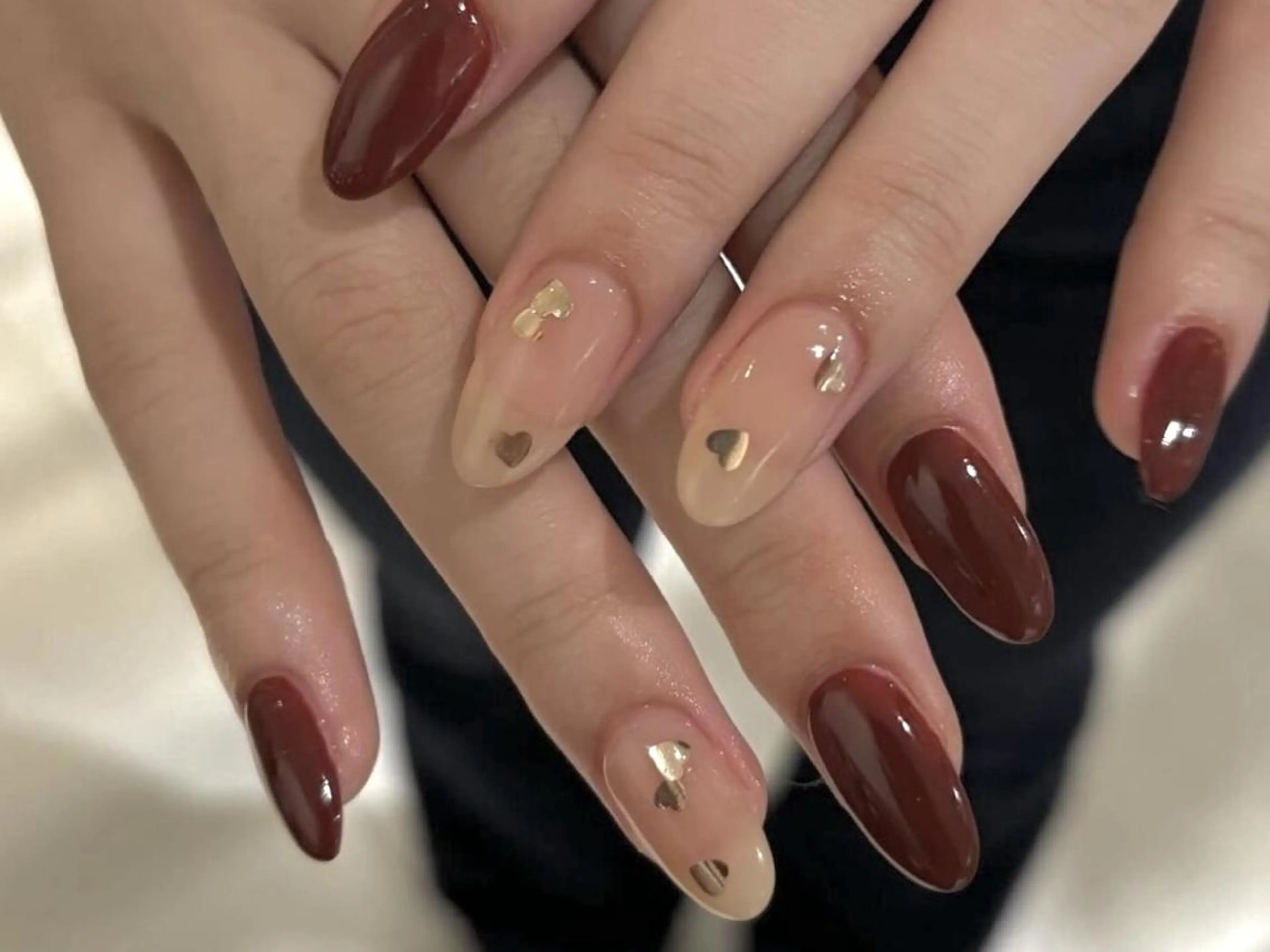 ネイル ki🍒🍒 ki ツルツルネイルのネイルデザイン