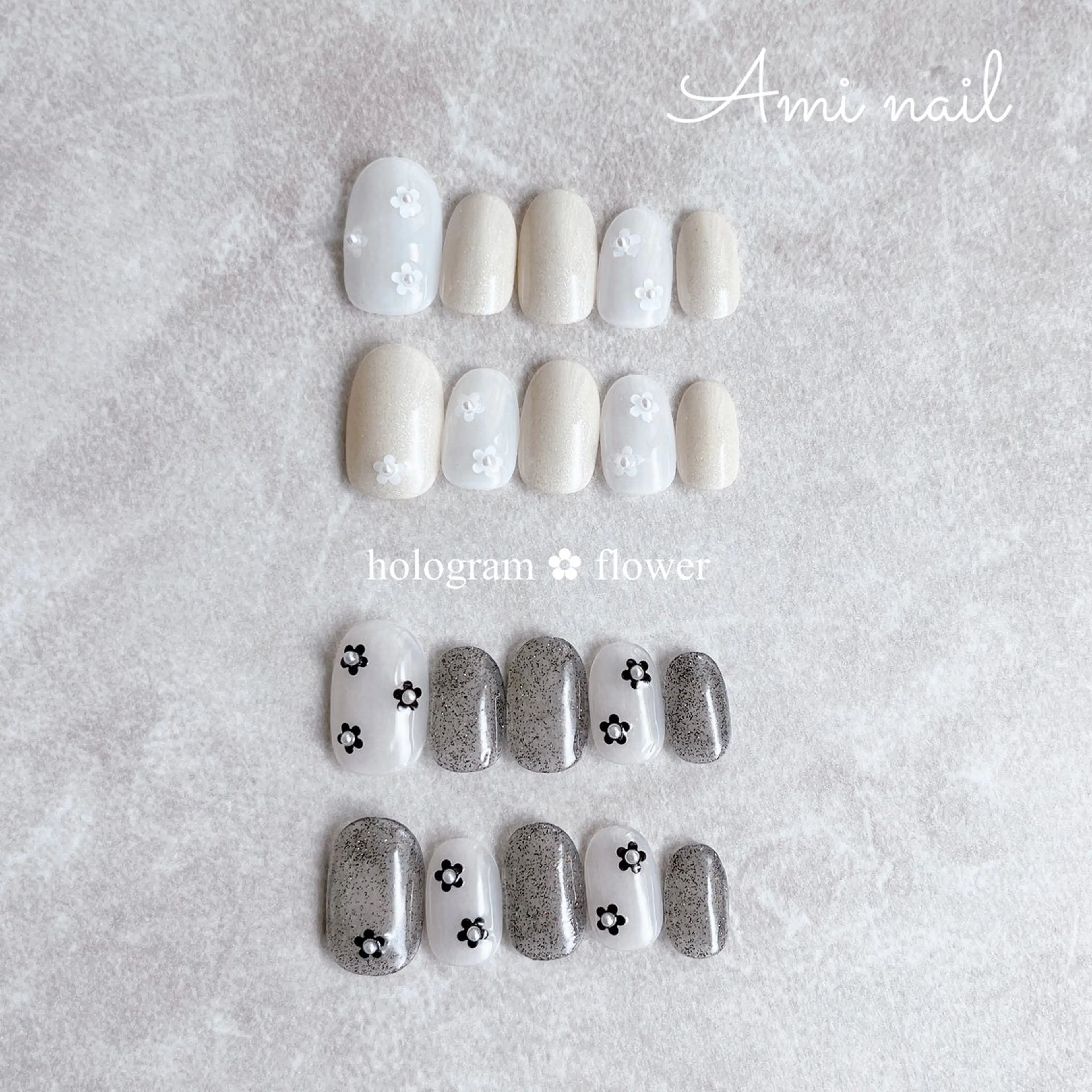ネイル フラワーネイル ホログラムネイル パステルネイル Manami Kのネイルデザイン