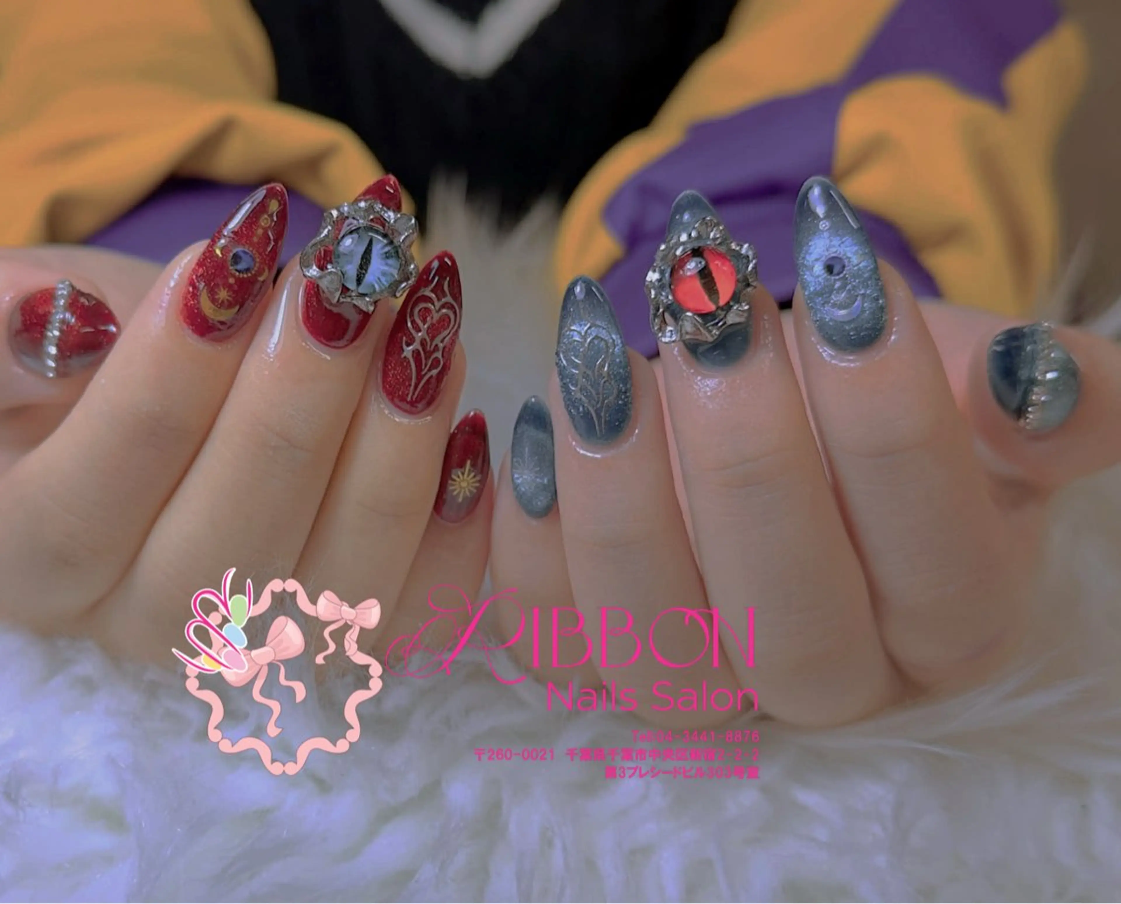 ネイル フレンチネイル ジェルネイル マグネットネイル 持ち込み ニュアンスネイル ハンドネイル Ribbonnail salonのネイルデザイン